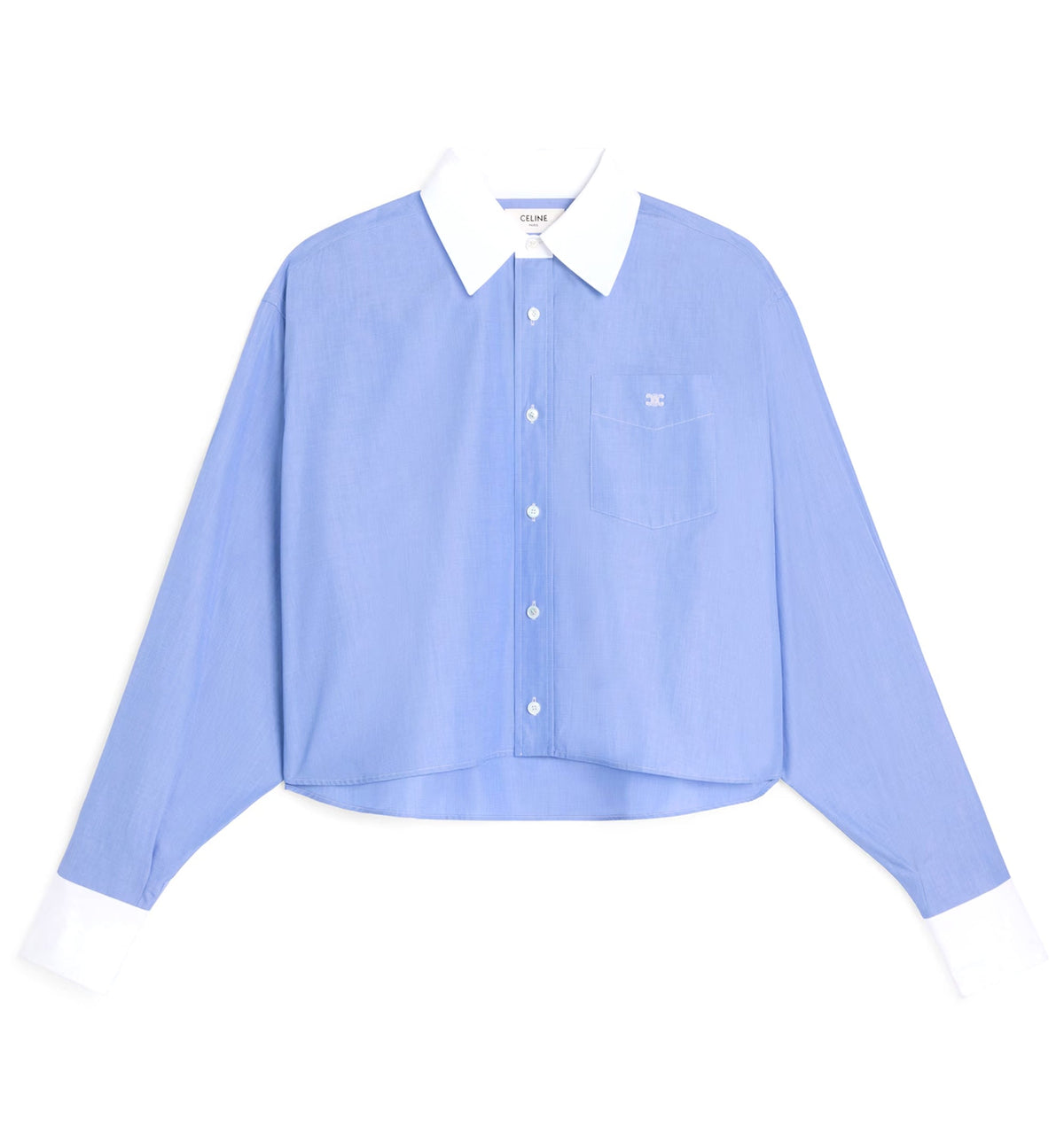 Cropped Shirt In Cotton Poplin