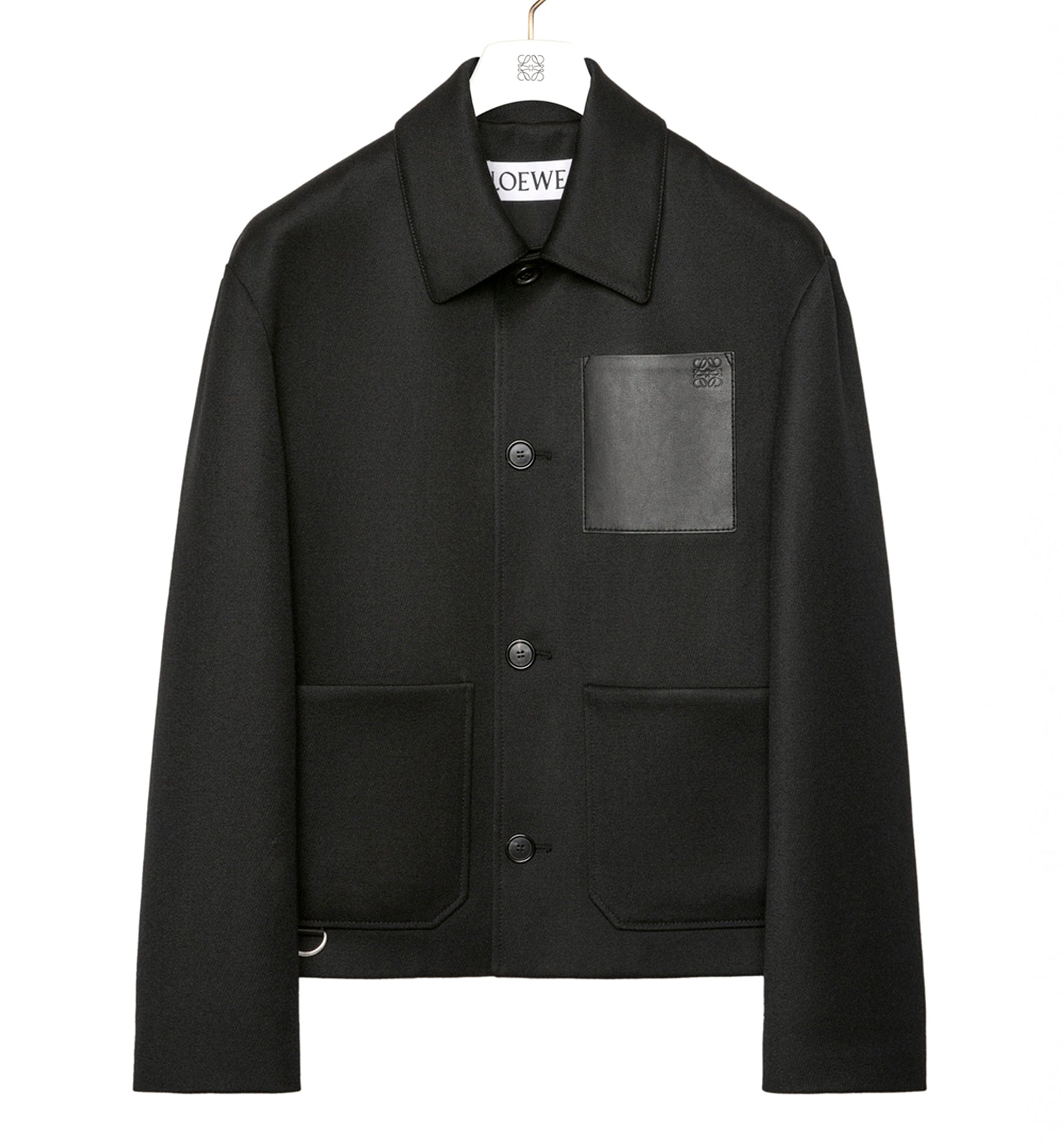 Workwear jacket in wool and cashmere