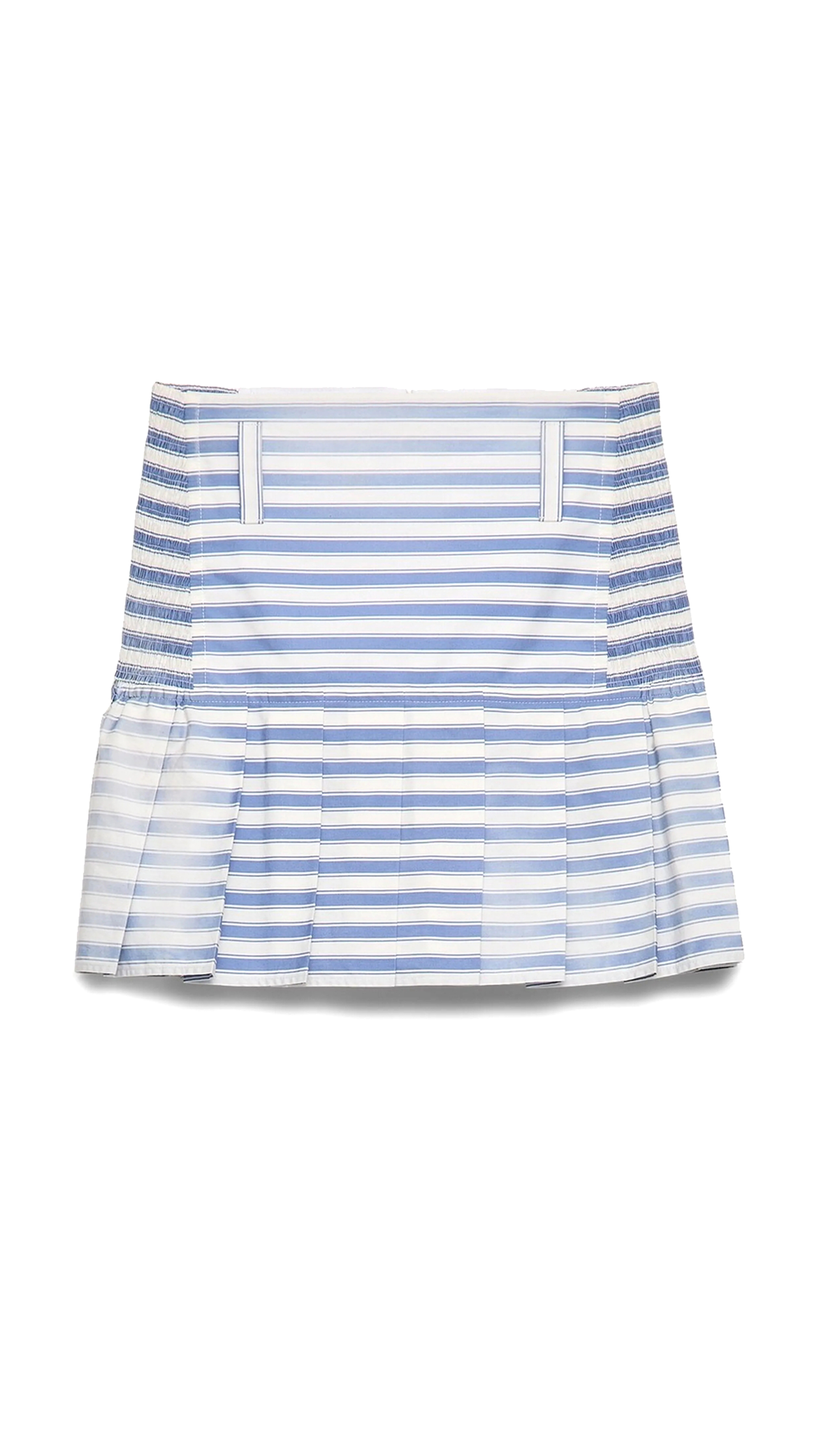 Prada Striped Poplin Mini Skirt - Light Blue