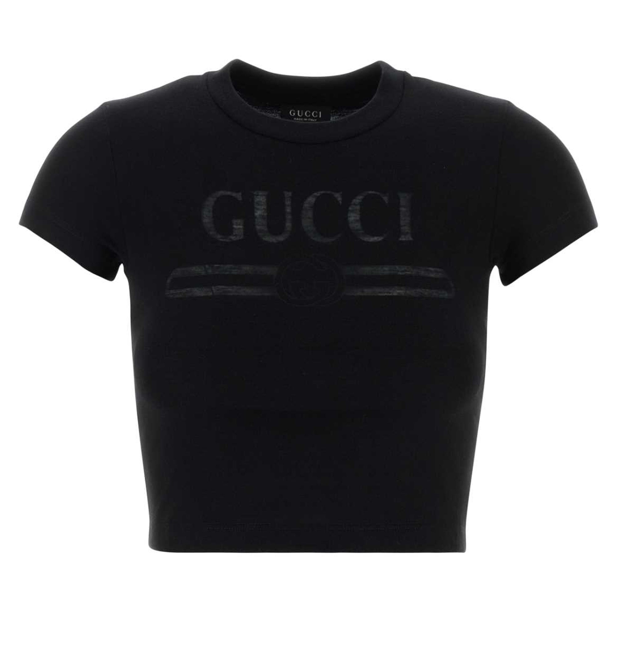 Cotton jersey T-shirt with devoré detail