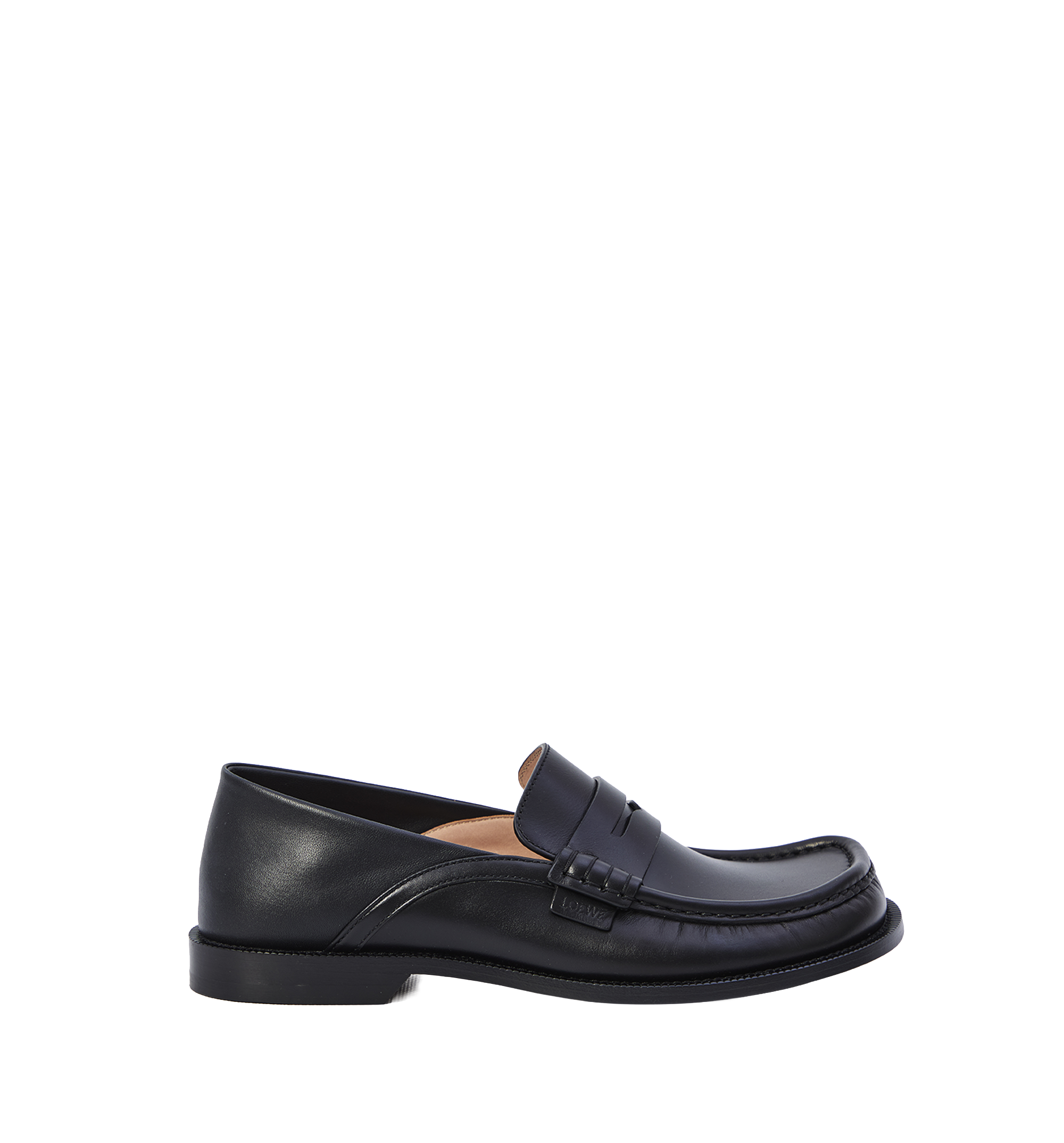 Campo Flap Back Loafers In Waxy Calfskin