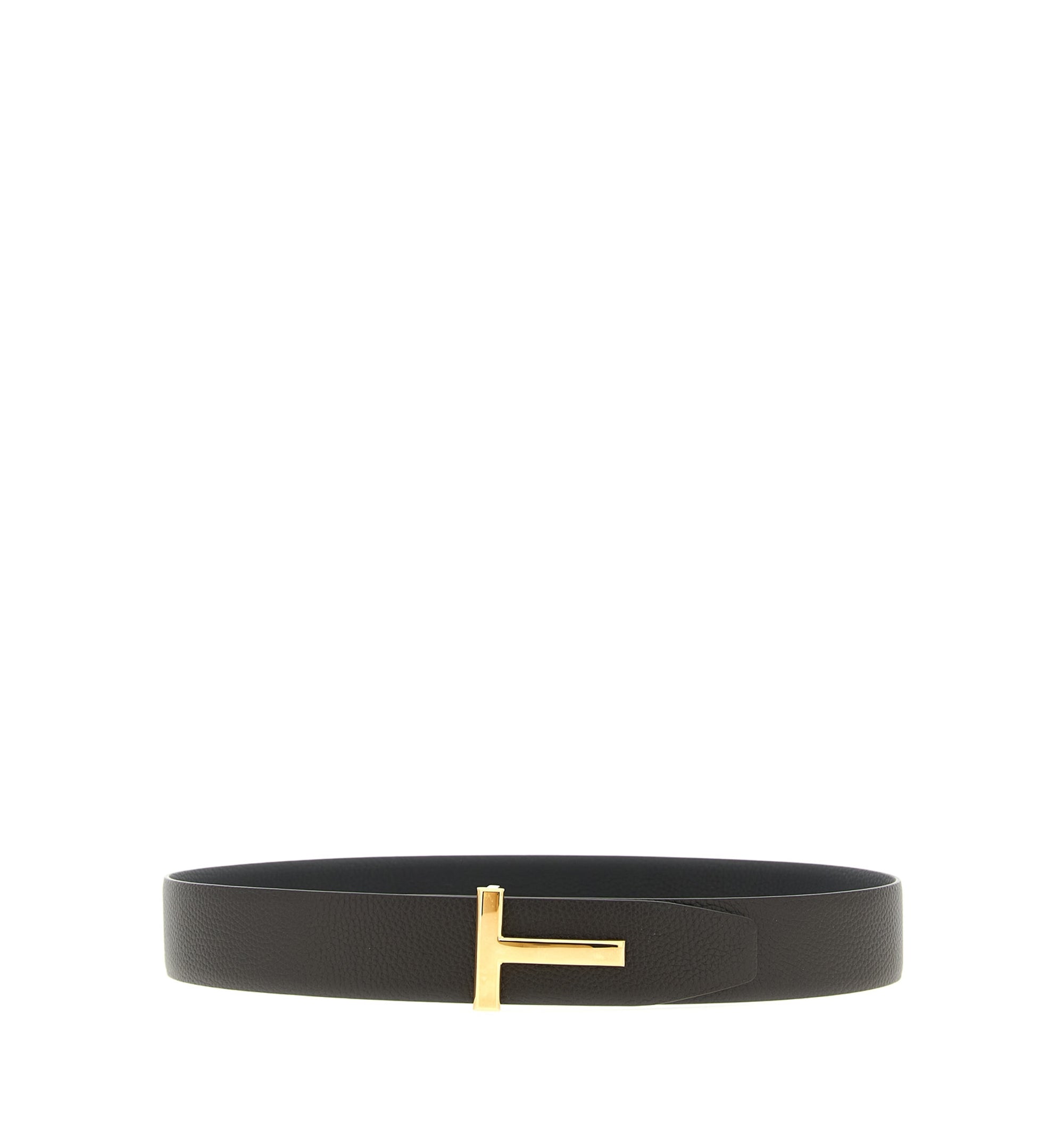 T Buckle Leather Belt