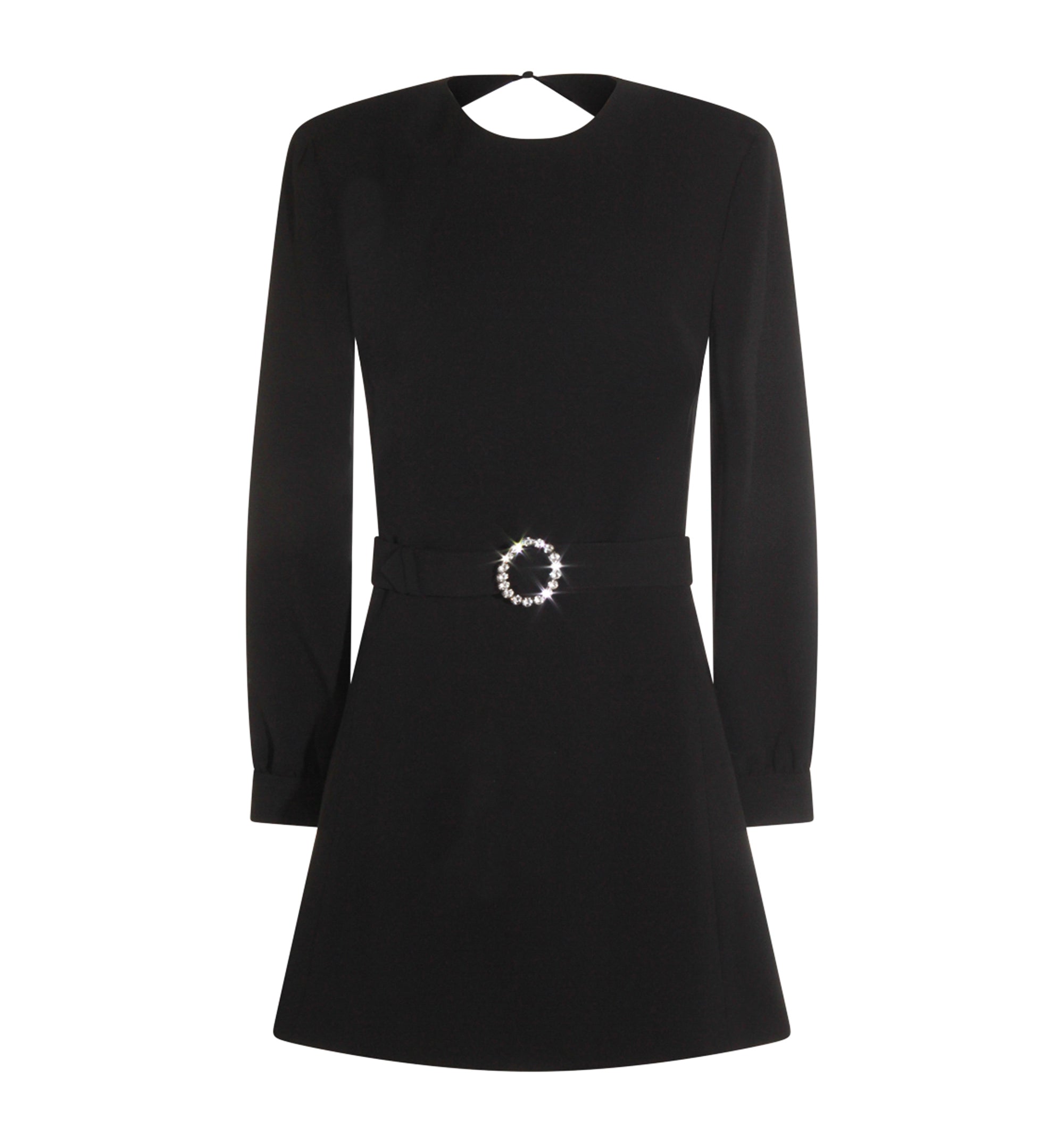 Backless Mini Dress In Sable Saint Laurent