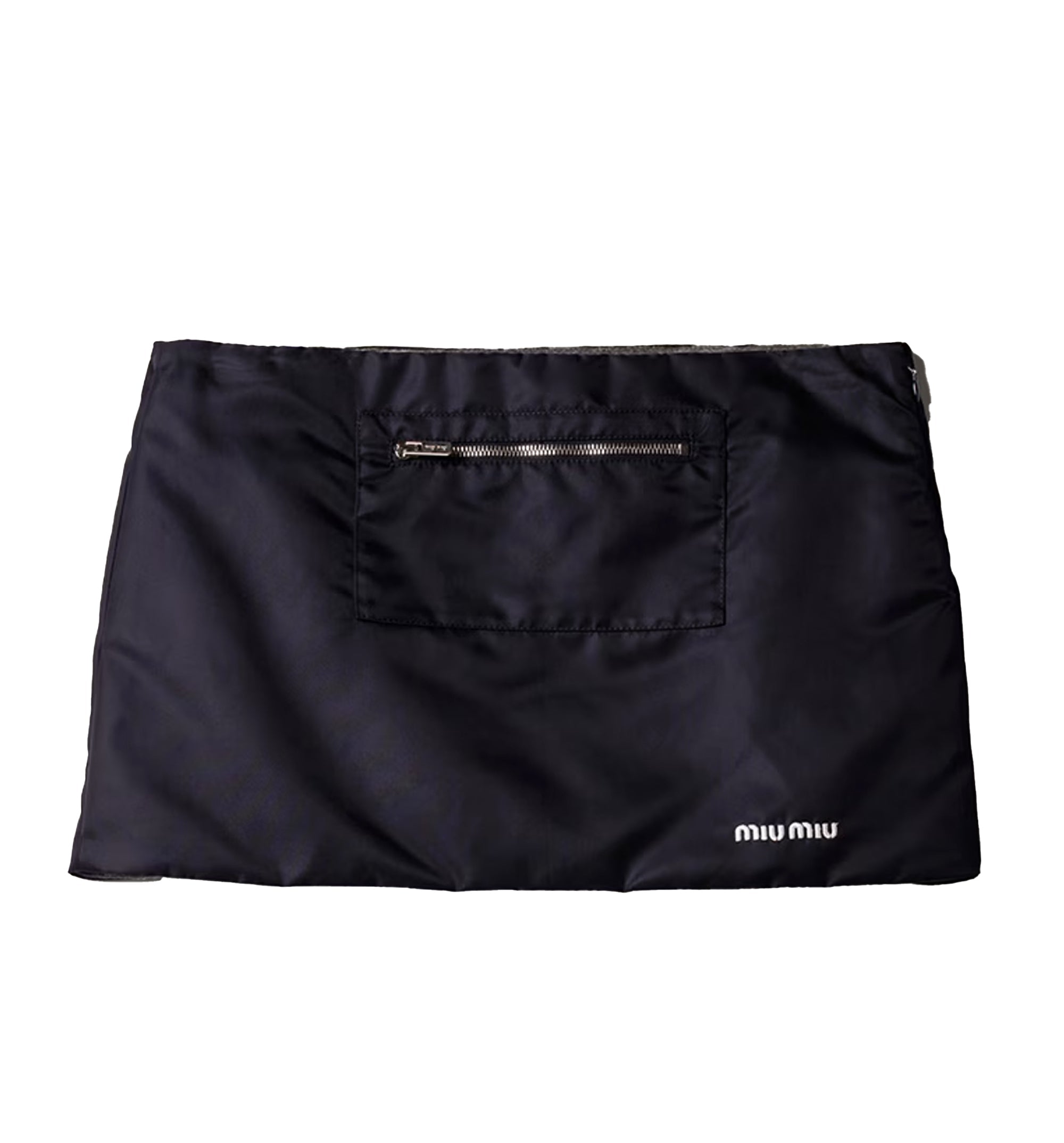 Technical gazar and fleece skirt