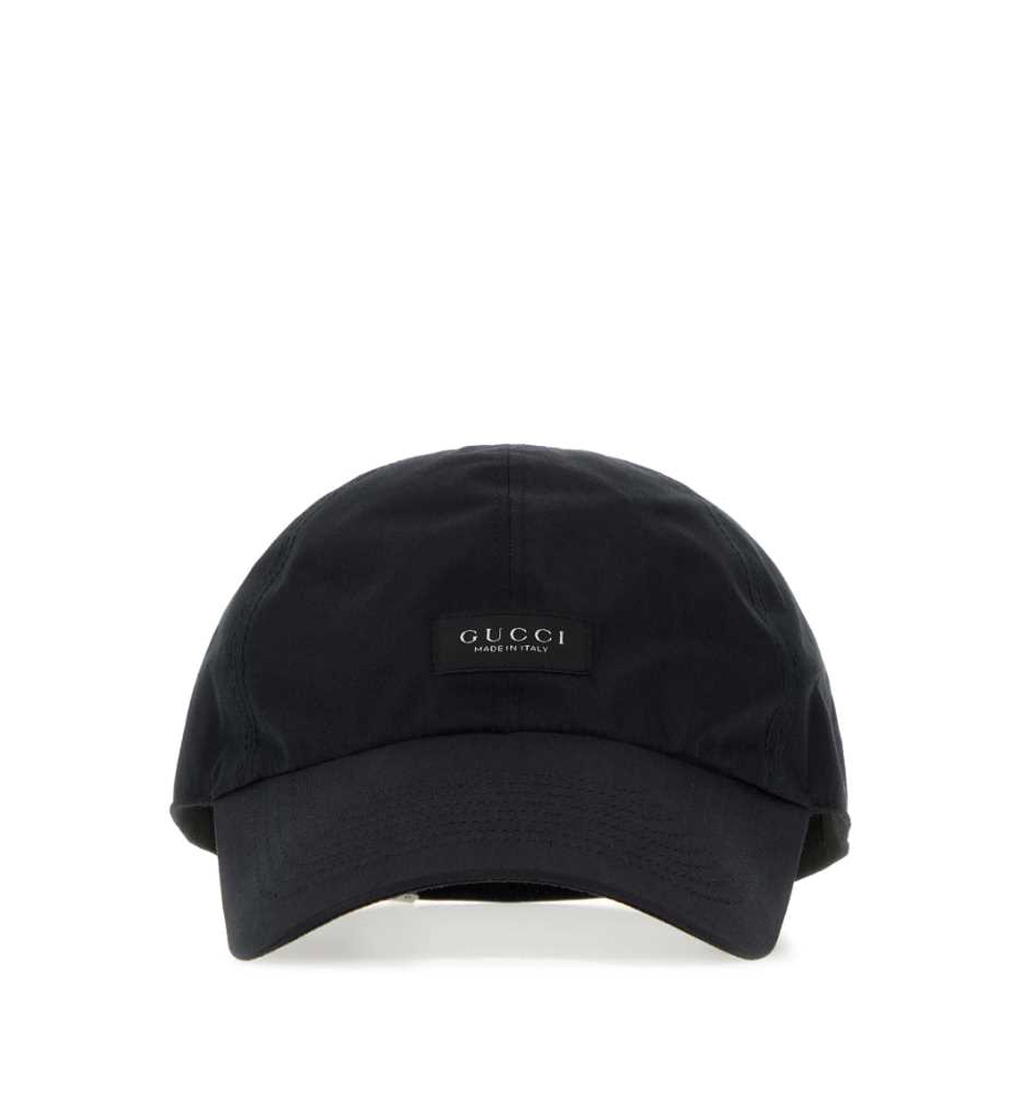 Black gabardine baseball cap