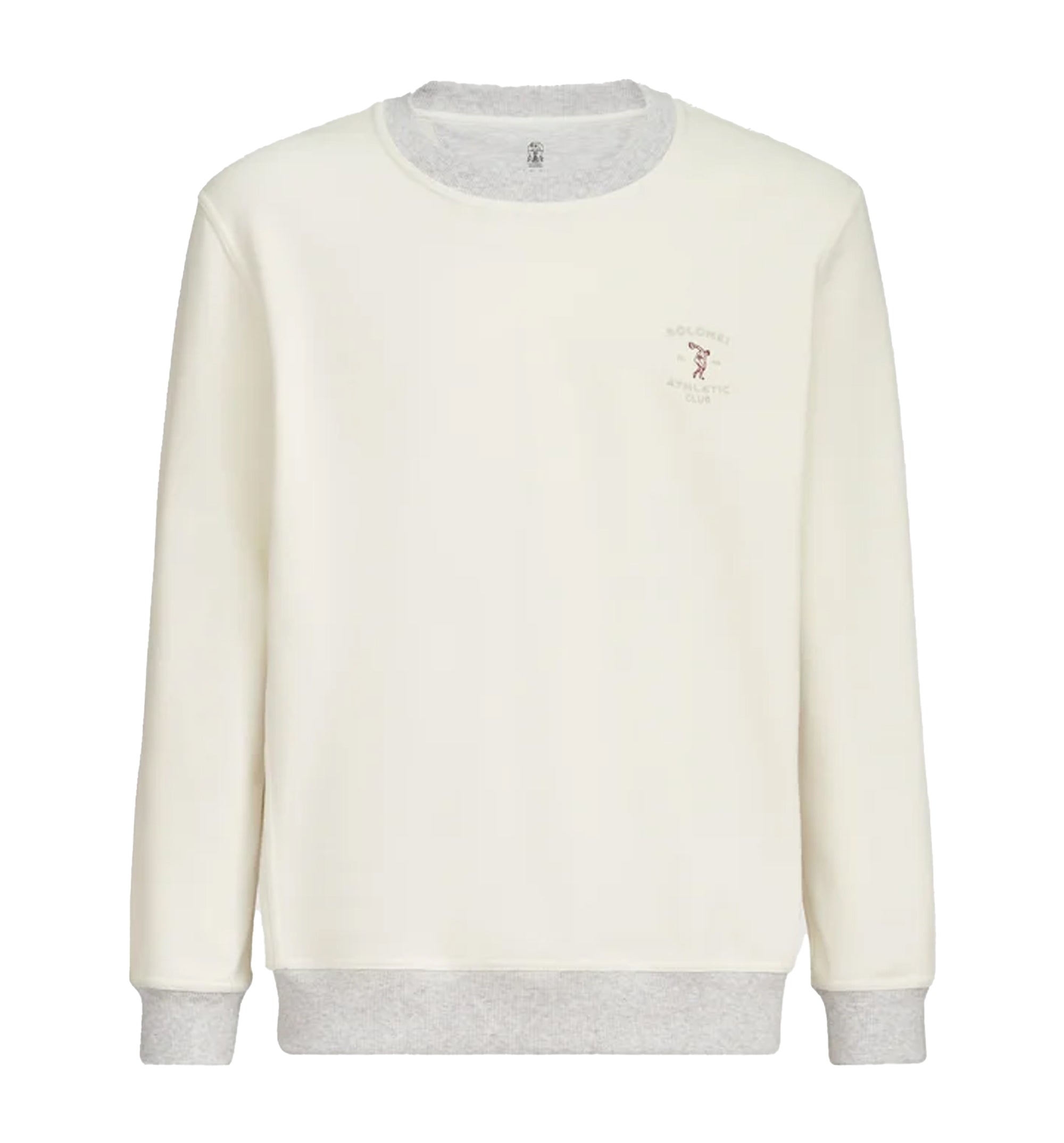 Cotton French terry sweatshirt with embroidery