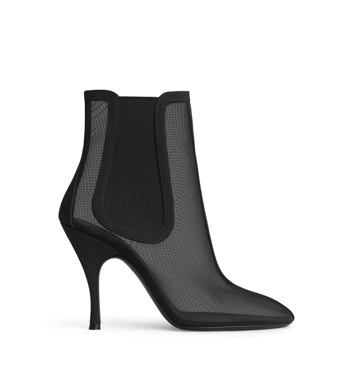Heeled Chelsea Boots In Mesh