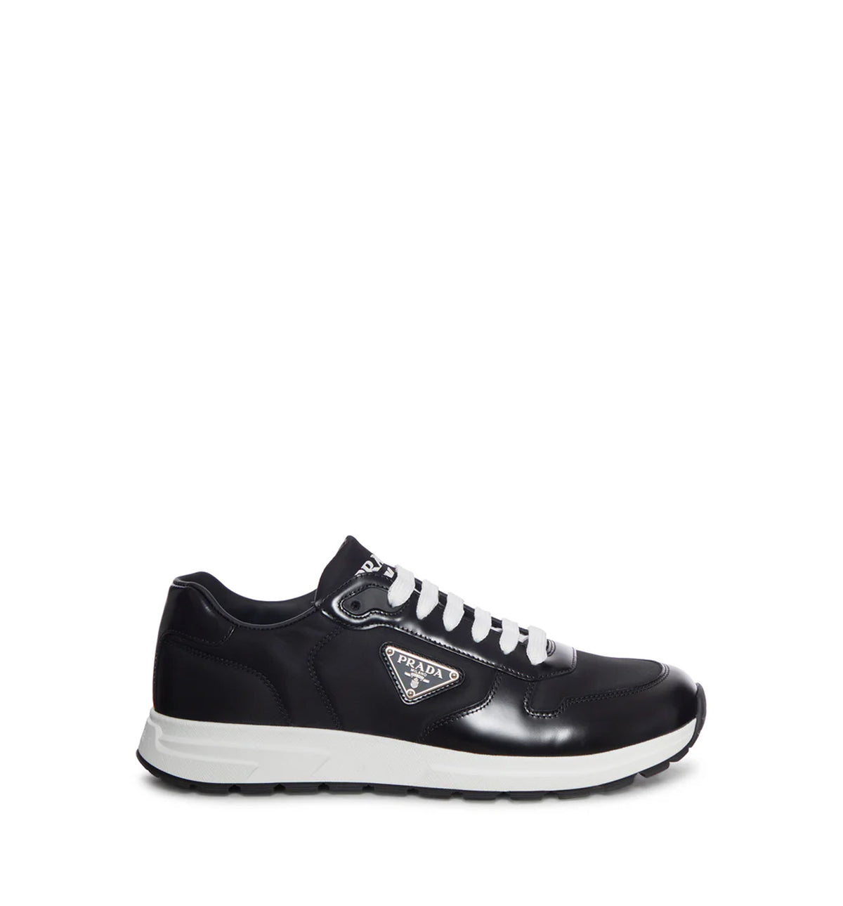 Prax 01 Re-Nylon And Brushed Leather Sneakers