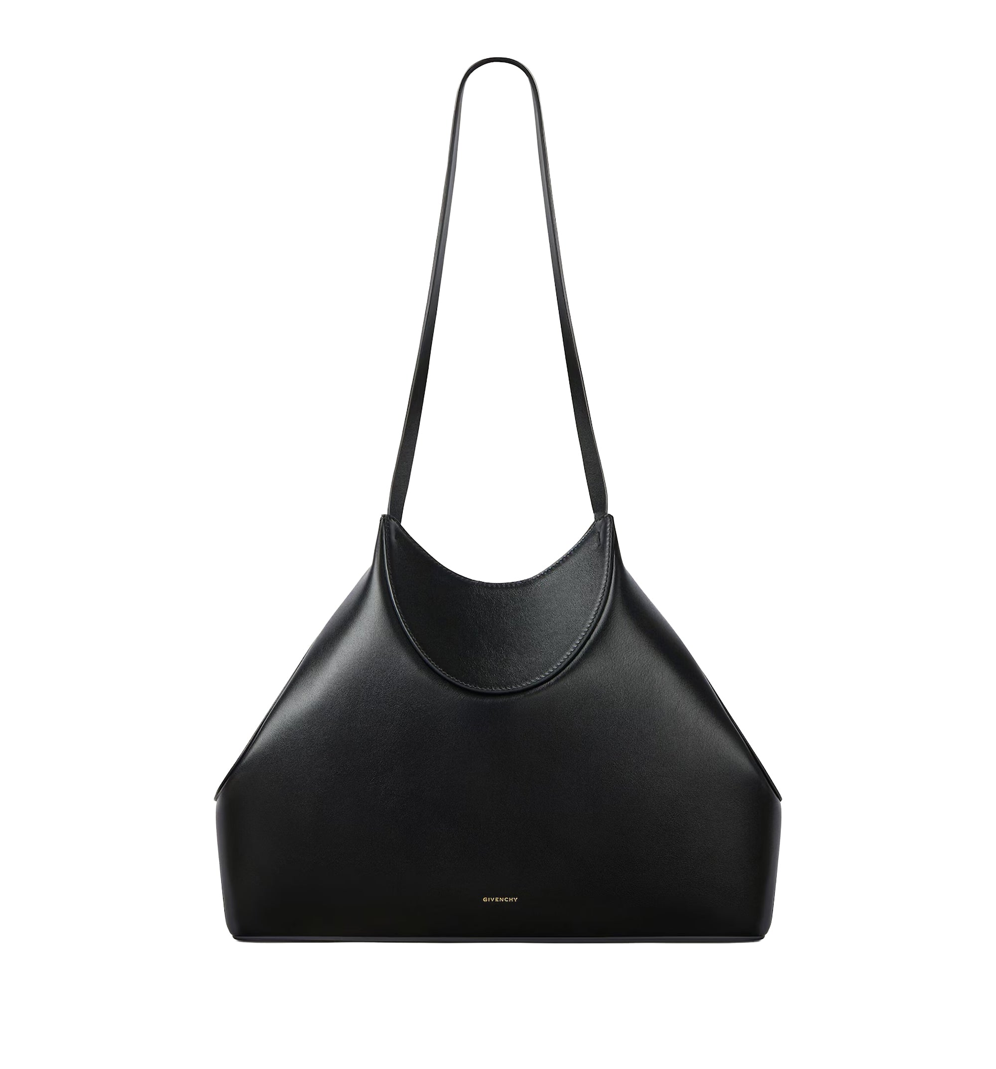 Small Facet Tote Bag In Grained Leather