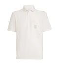 Lightweight virgin wool polo shirt with chest pocket and logo