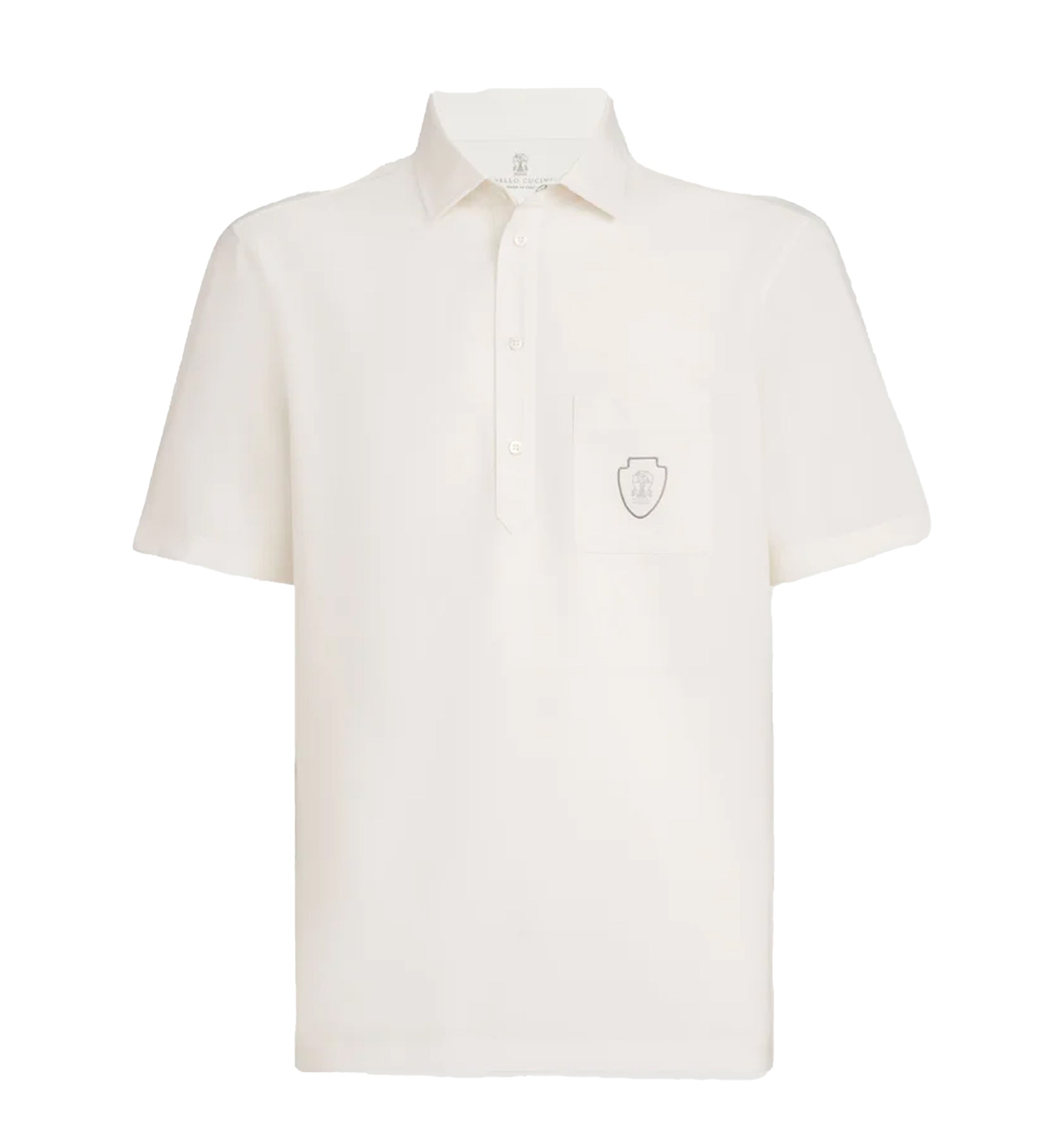 Lightweight virgin wool polo shirt with chest pocket and logo