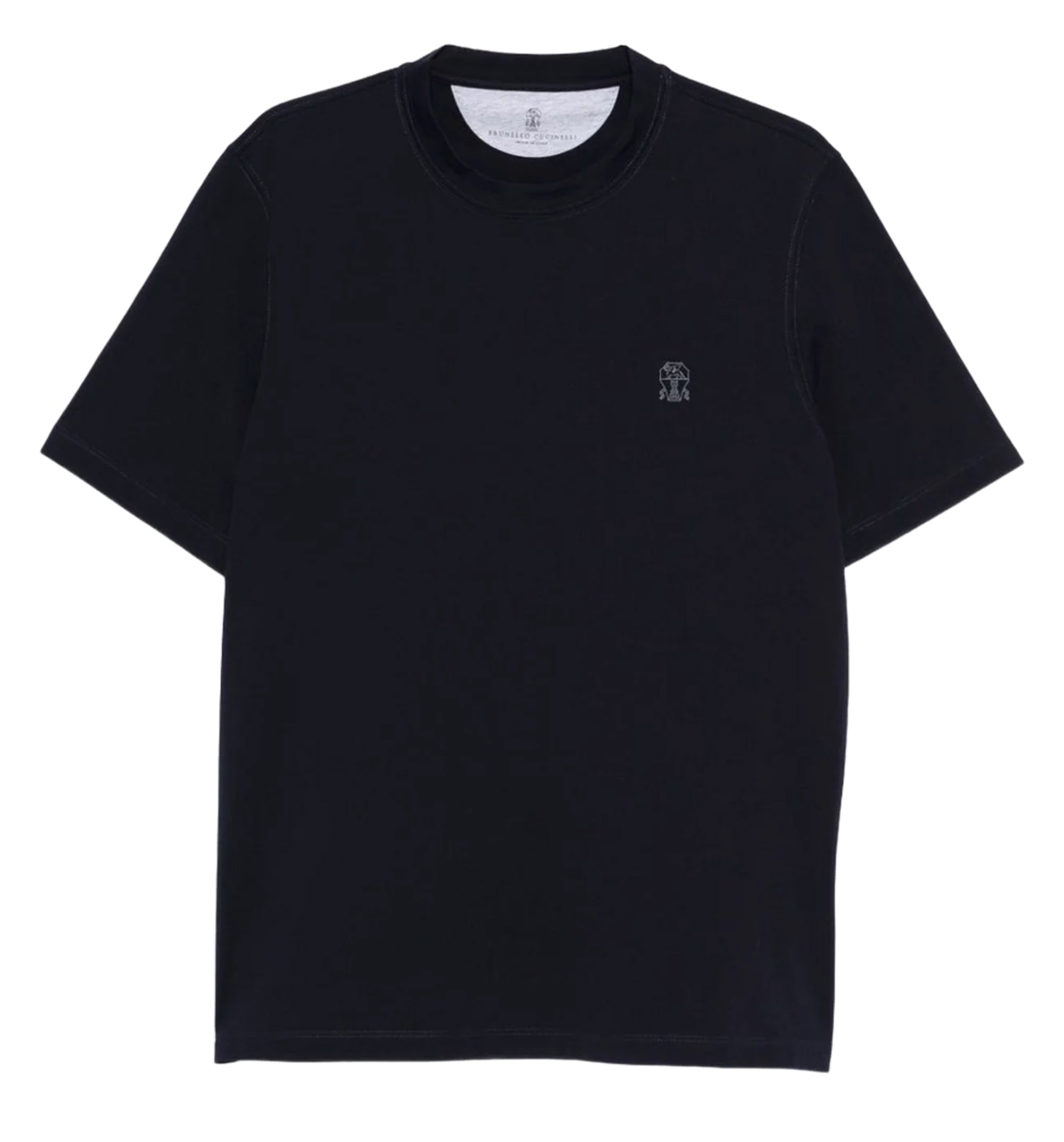 Cotton jersey crew neck T-shirt with logo
