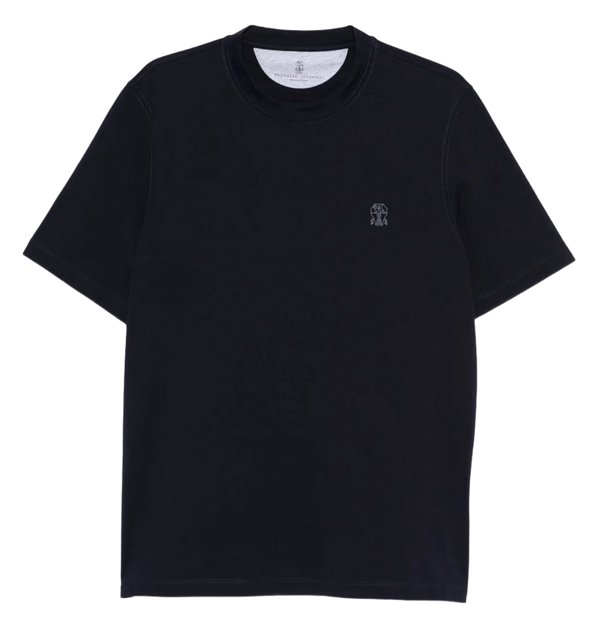 Cotton jersey crew neck T-shirt with logo
