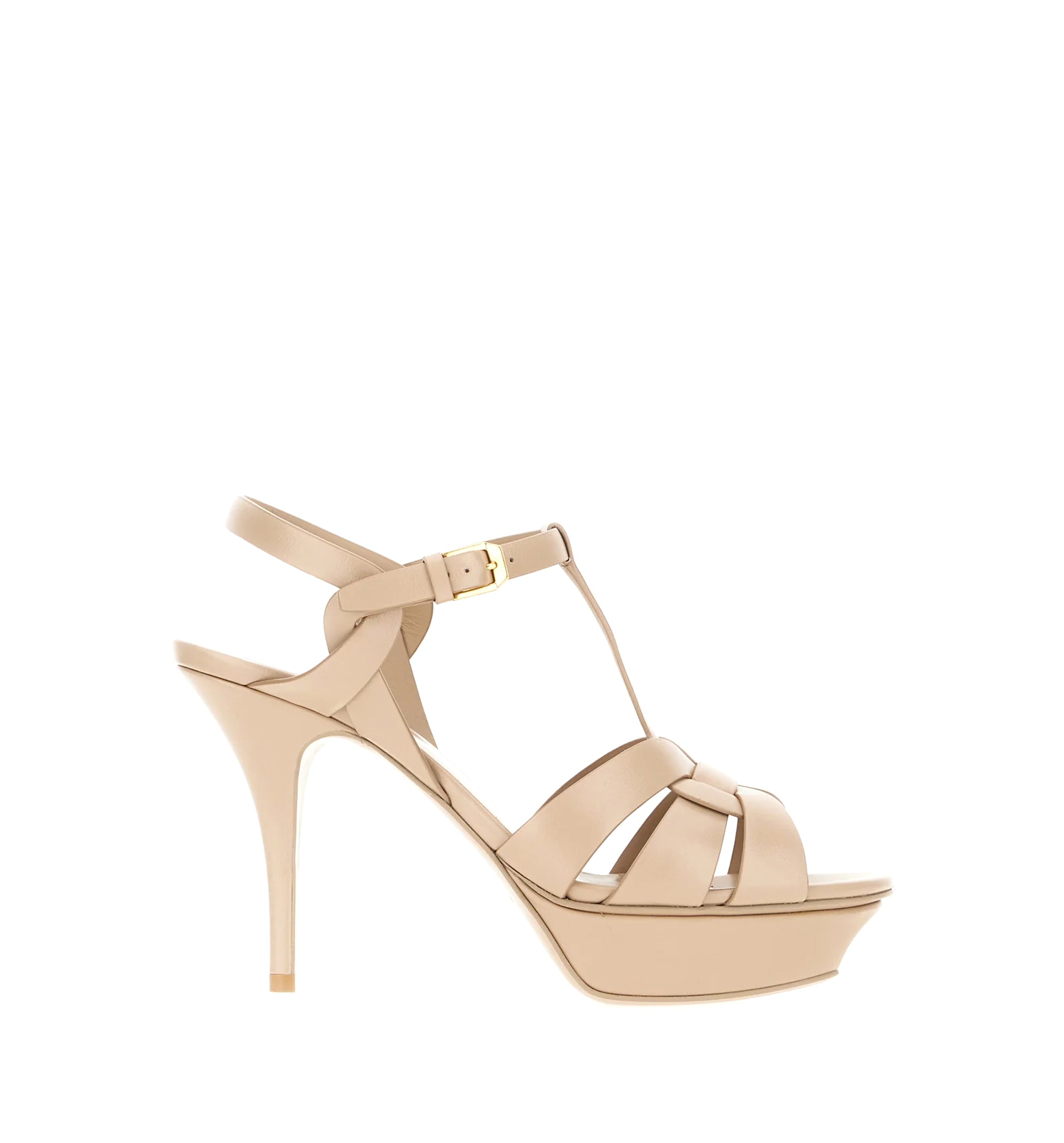 Tribute Platform Sandals In Smooth Leather
