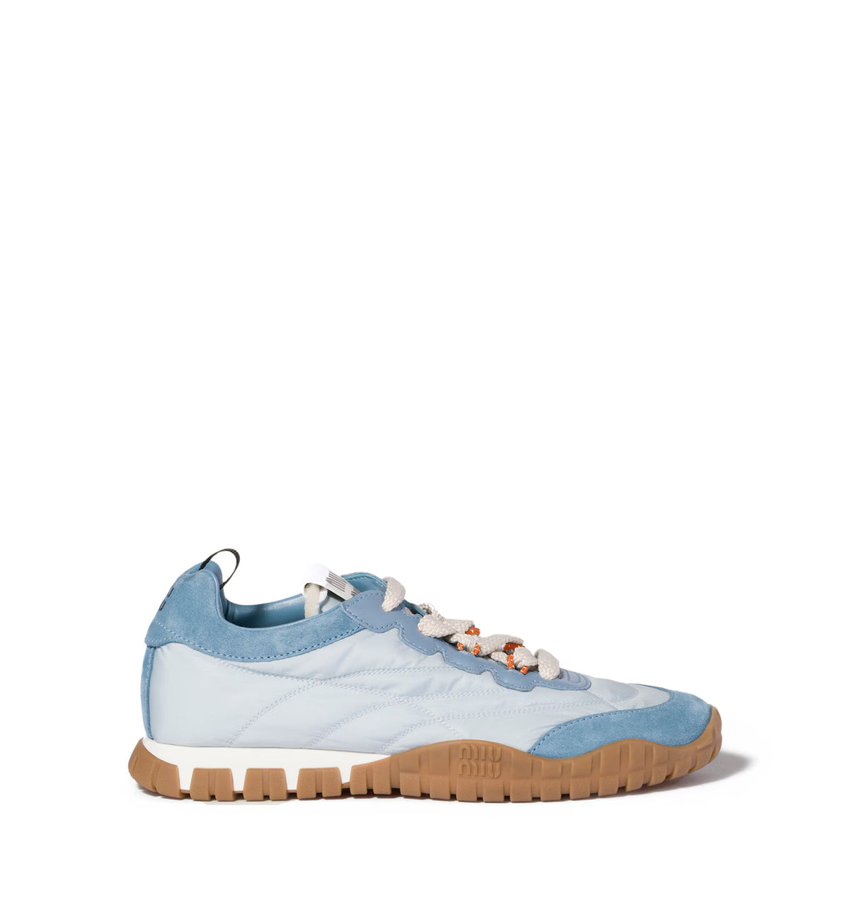 Tyre technical fabric and suede sneakers