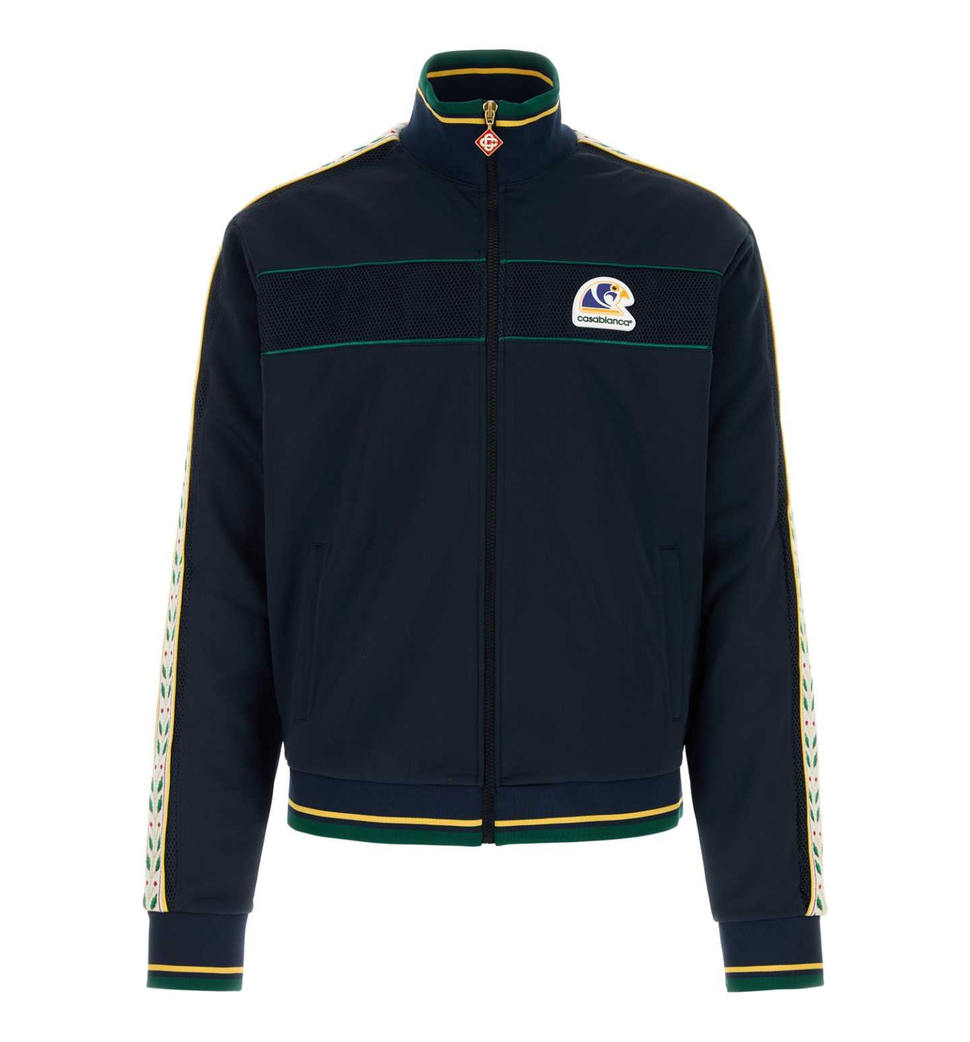 Logo-patch mesh-panel Track Jacket