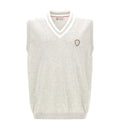 Cotton knit vest with logo