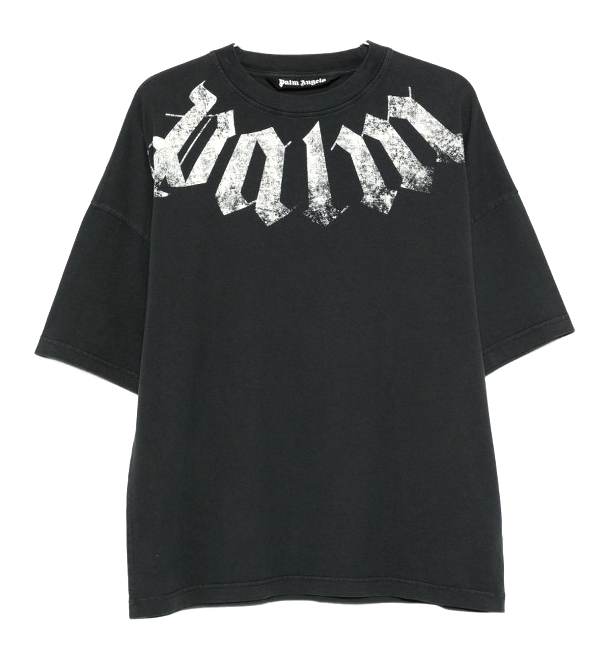 Big Neck Logo Printed T-shirt | Black