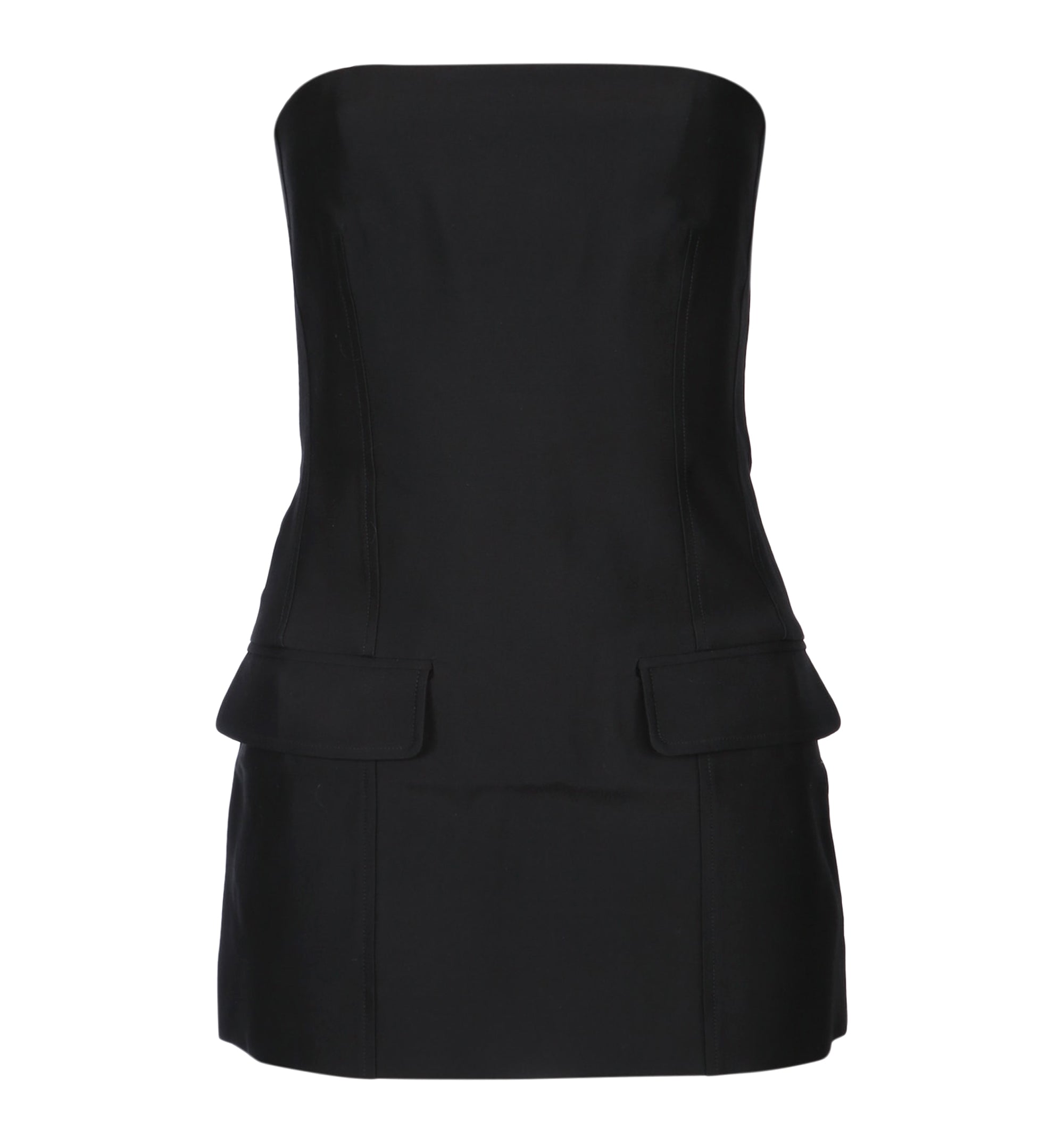 Strapless Crepe Pocket Top