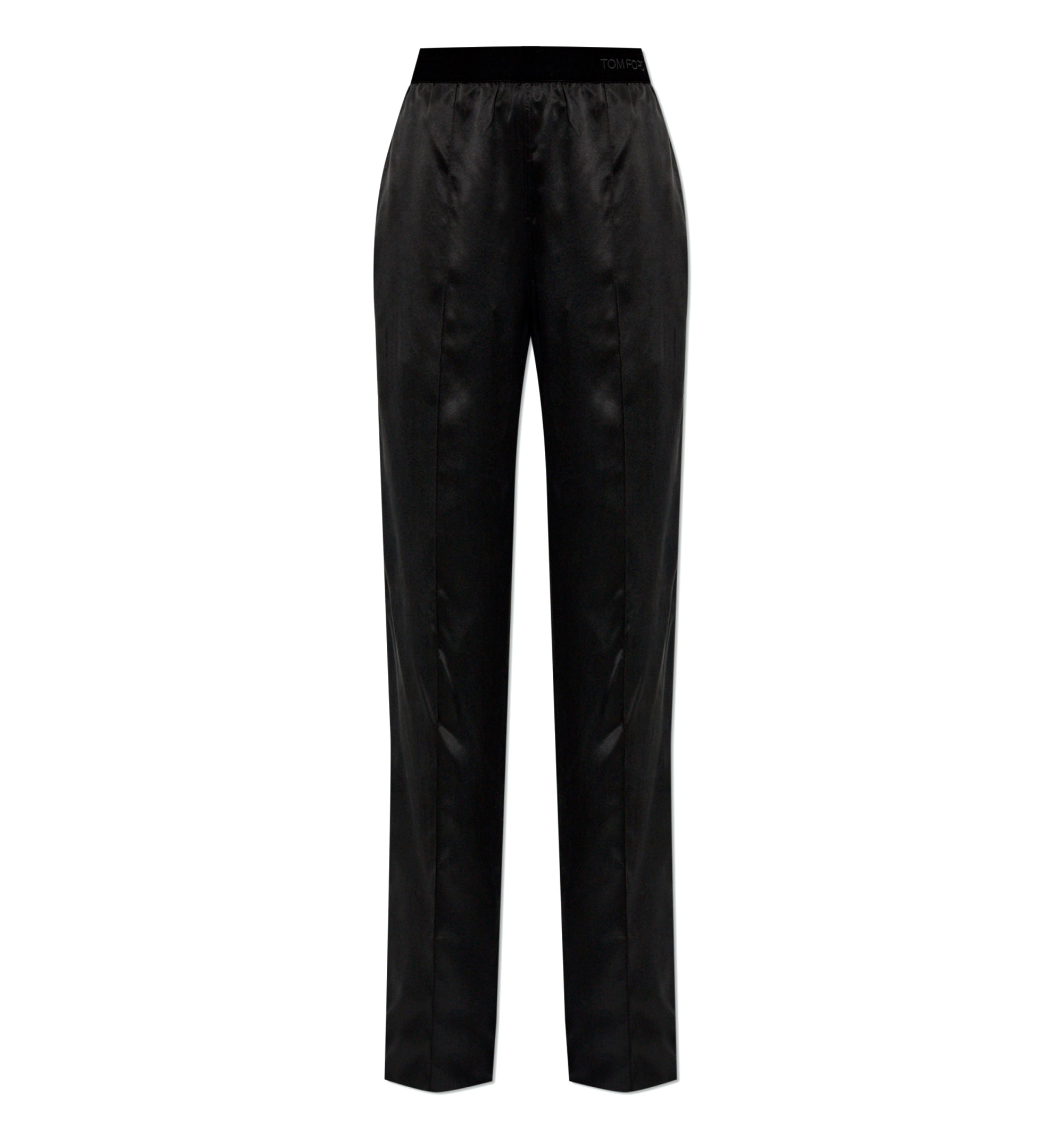 Peach-Feel Silk Satin Pj Pants
