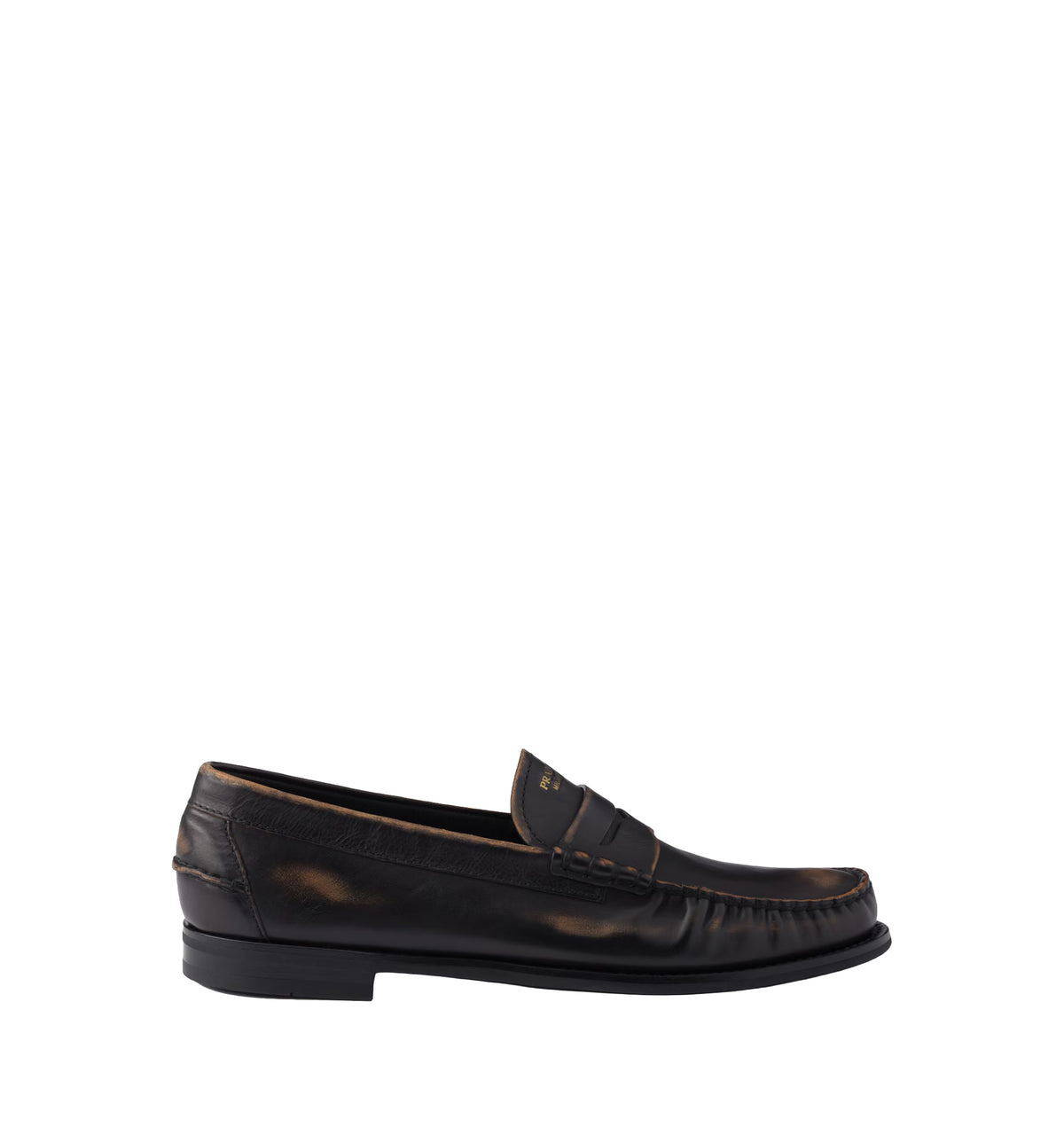Antiqued Leather Loafers -