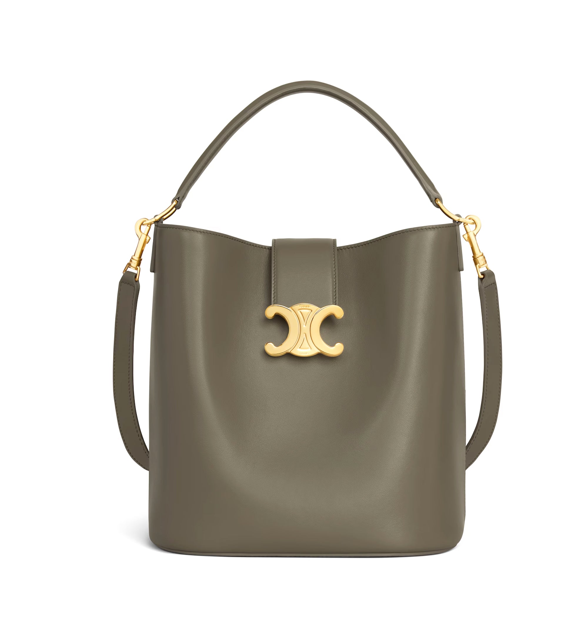 Medium Louise Bag in Smooth Calfskin - Golden Khaki
