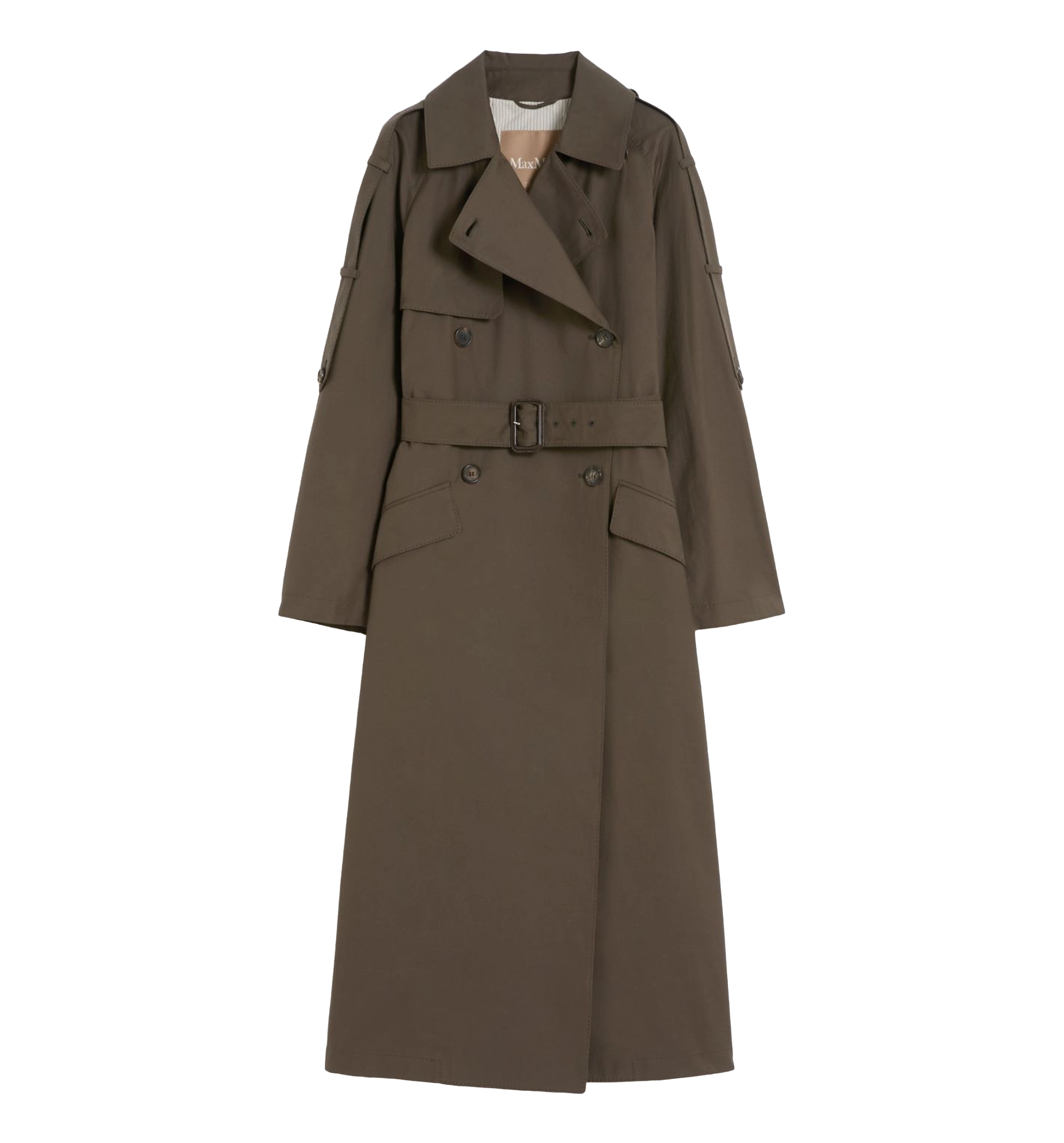 Wide Water-Repellent Twill Trench Coat