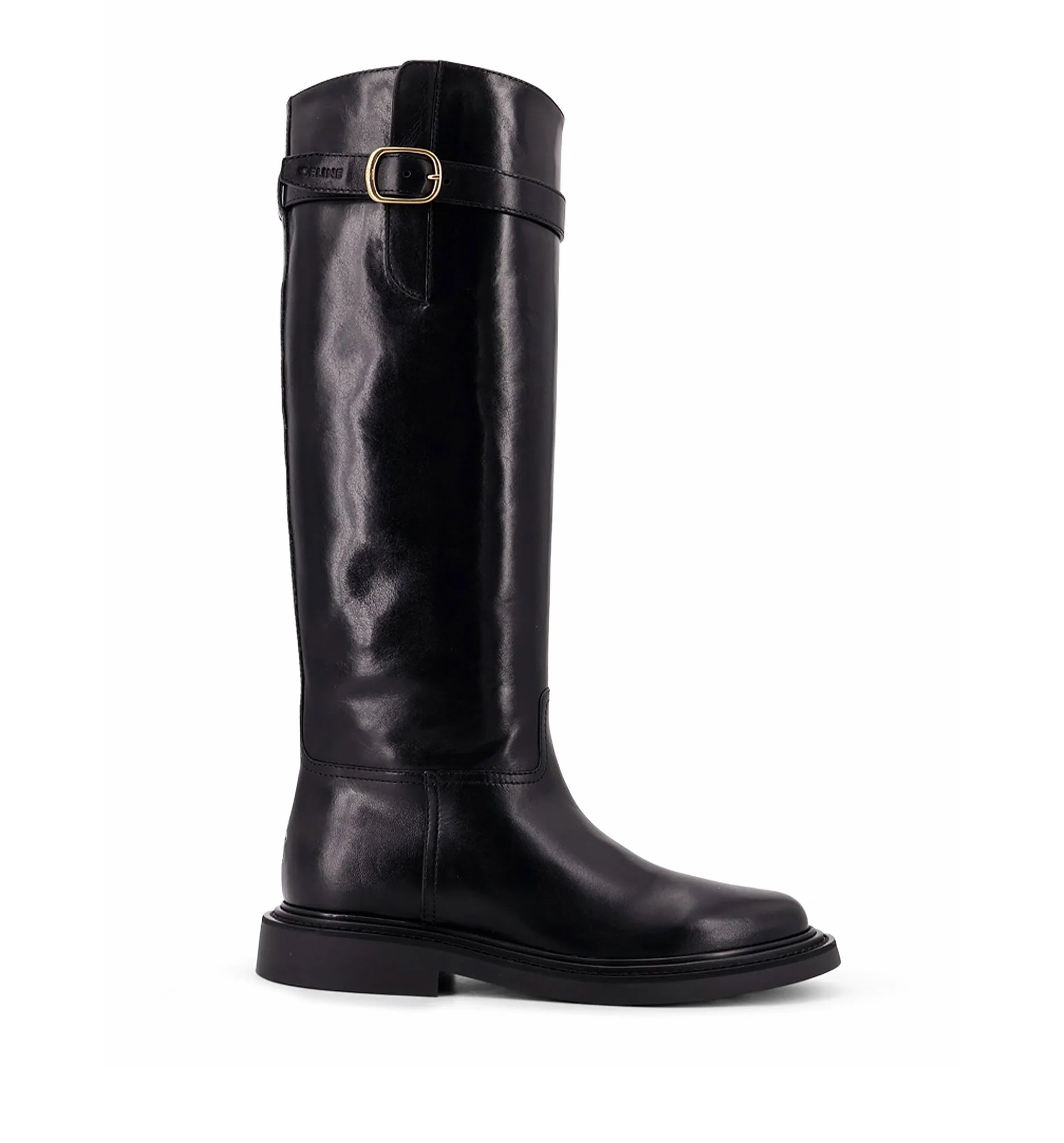Université leather boots - Black