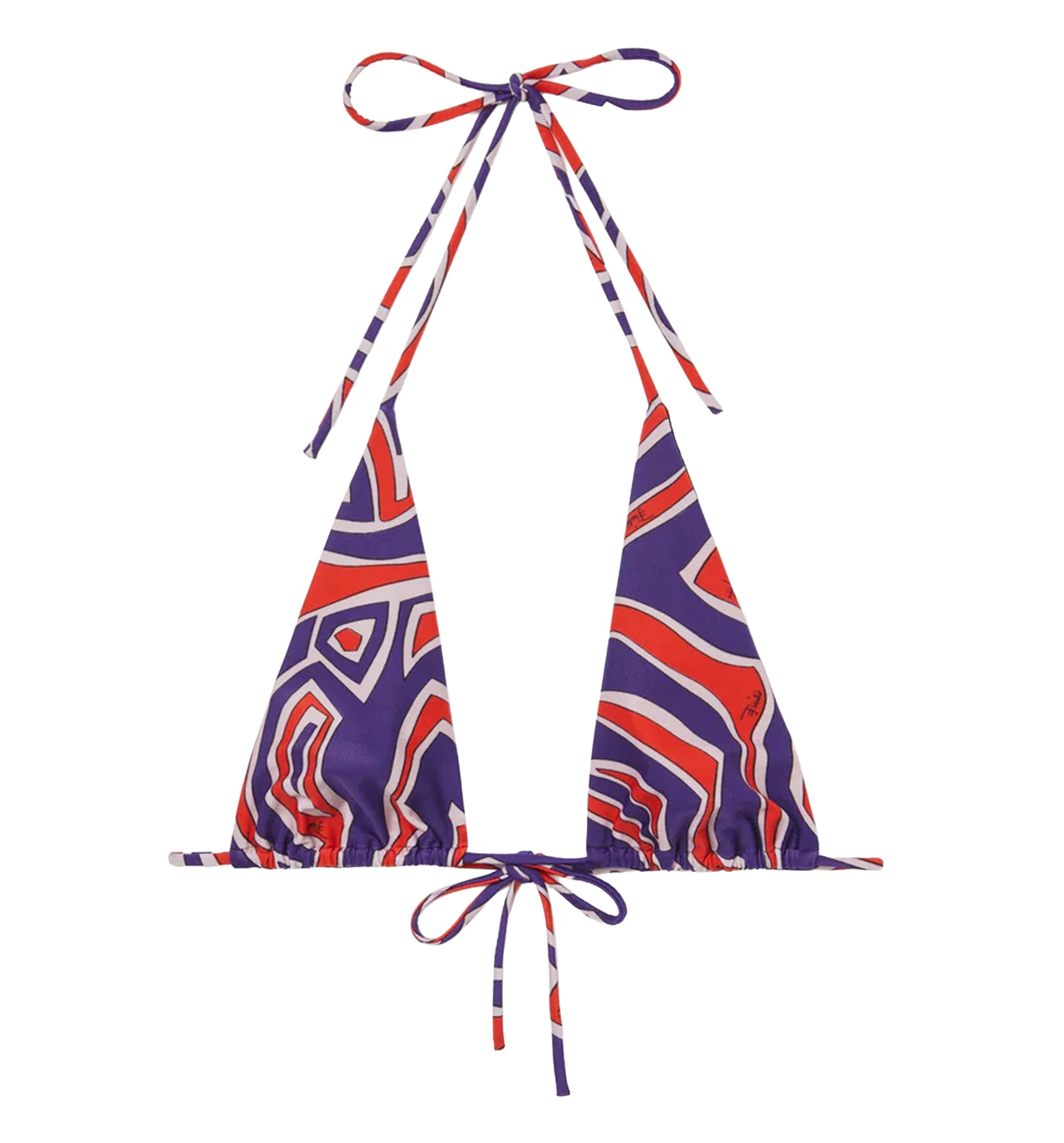Labirinto Print Triangle Bikini Top