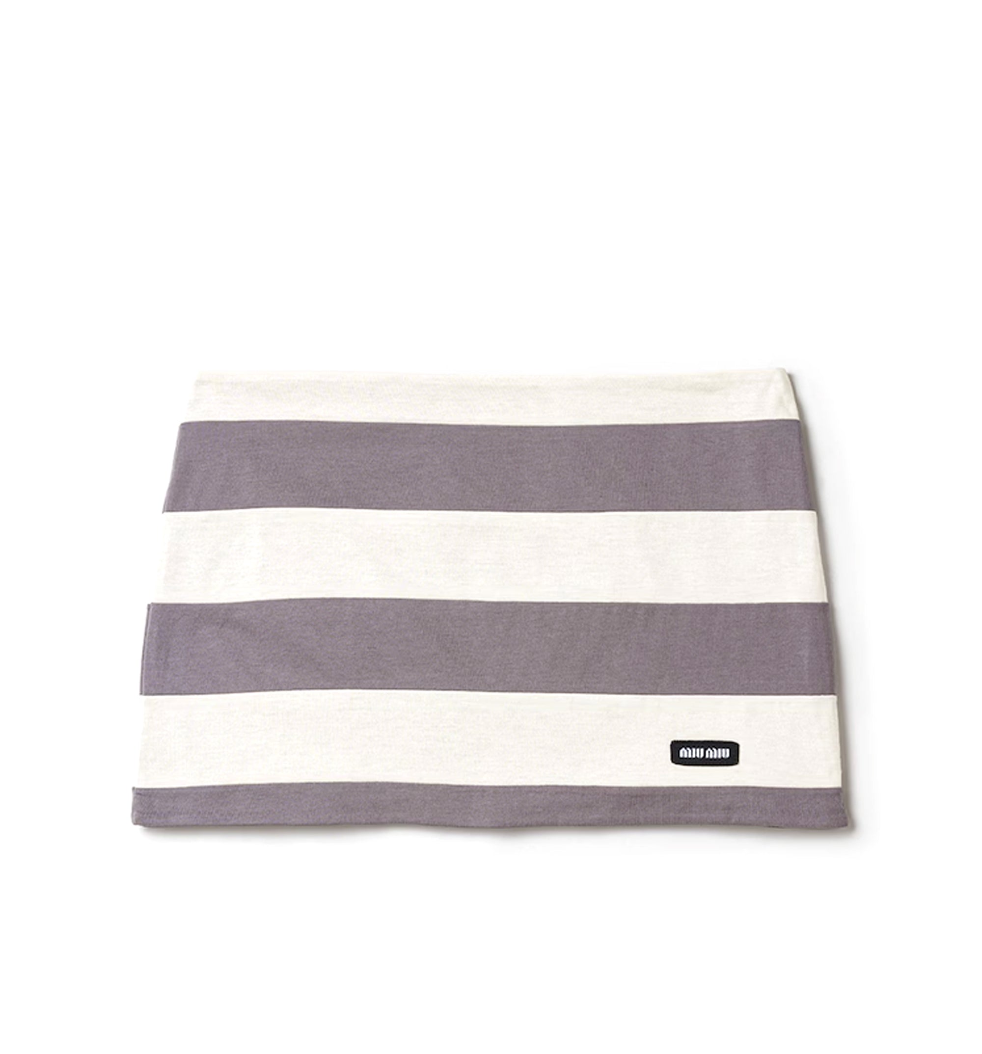 Striped Jersey Miniskirt