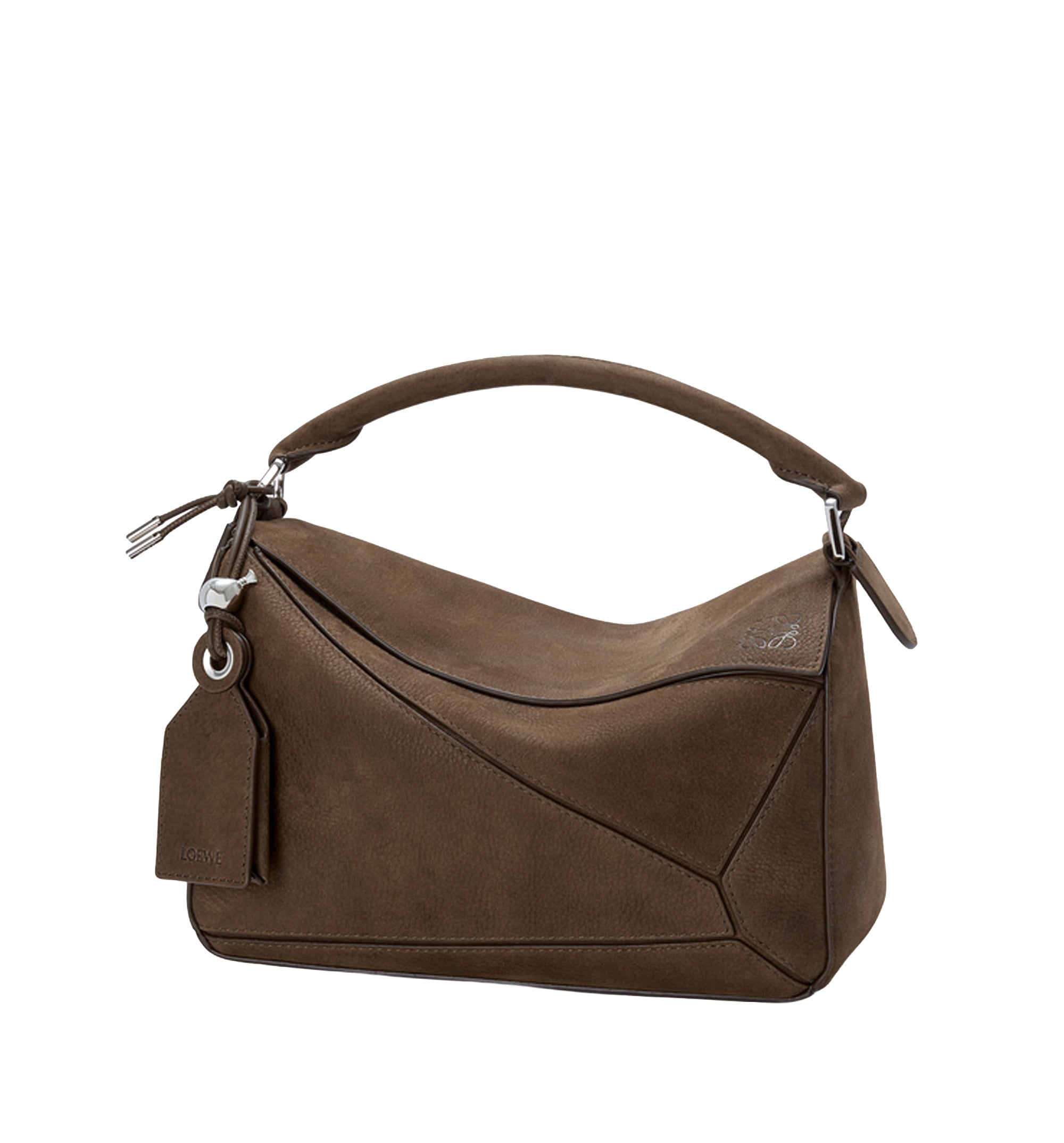 Small Featherlight Puzzle Bag In Grained Nubuck