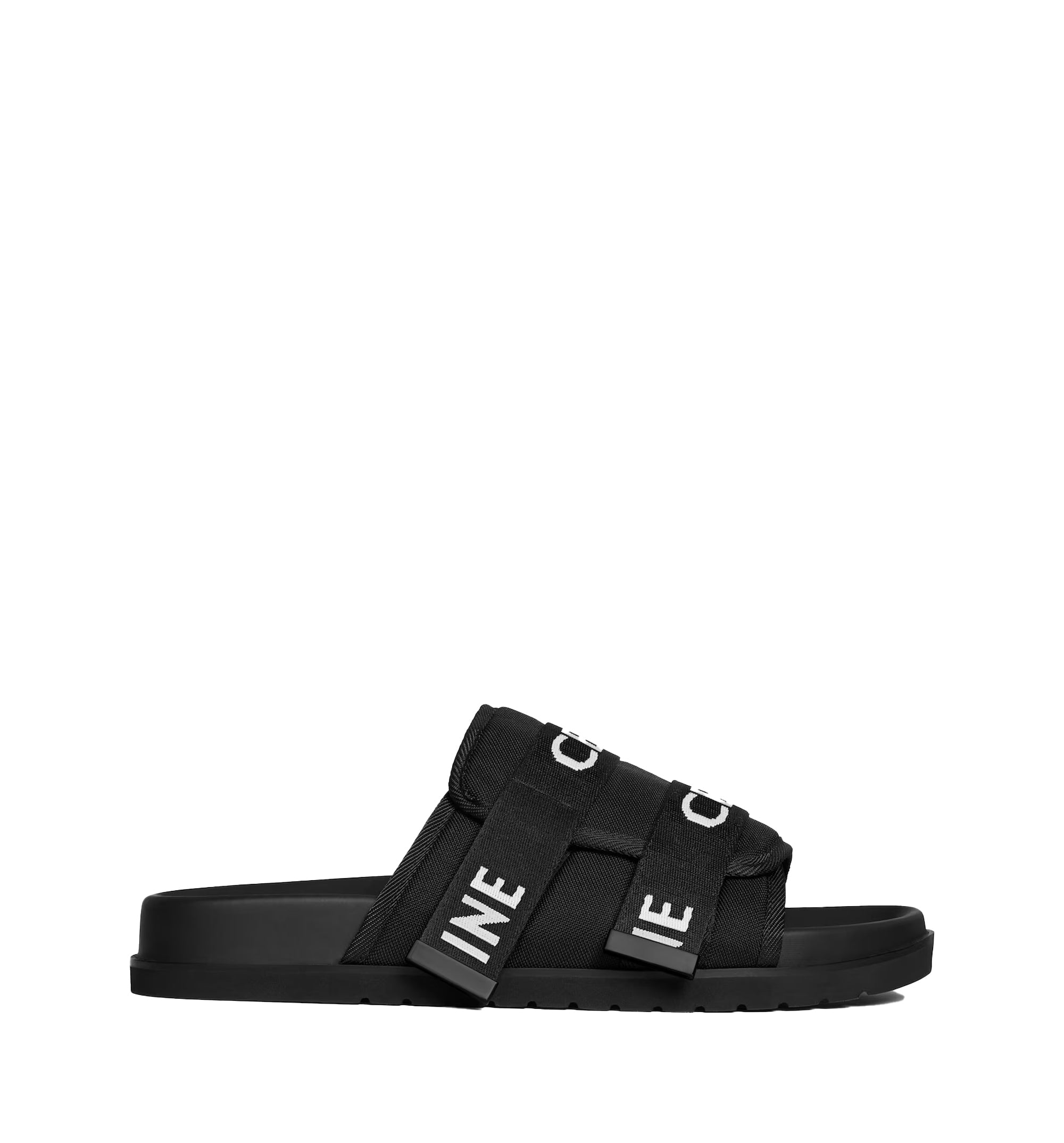 Celine Pitea Strappy Sandal In “Celine” Jacquard