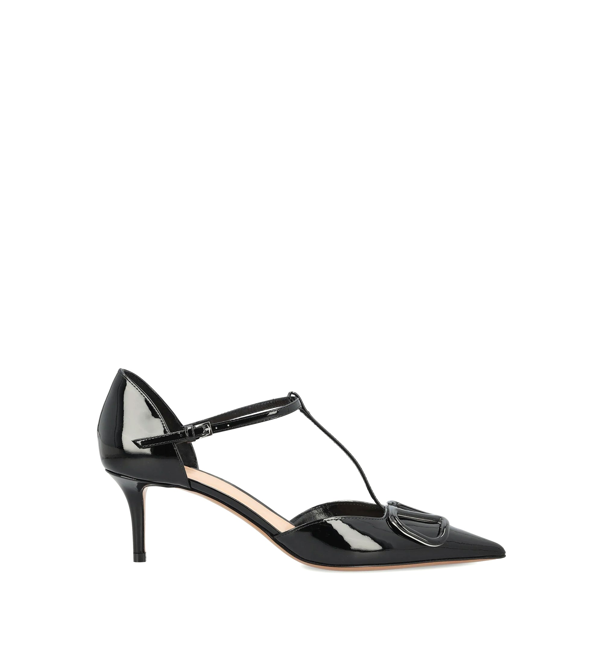 VLogo Signature D'Orsay Patent Leather Pumps 65mm