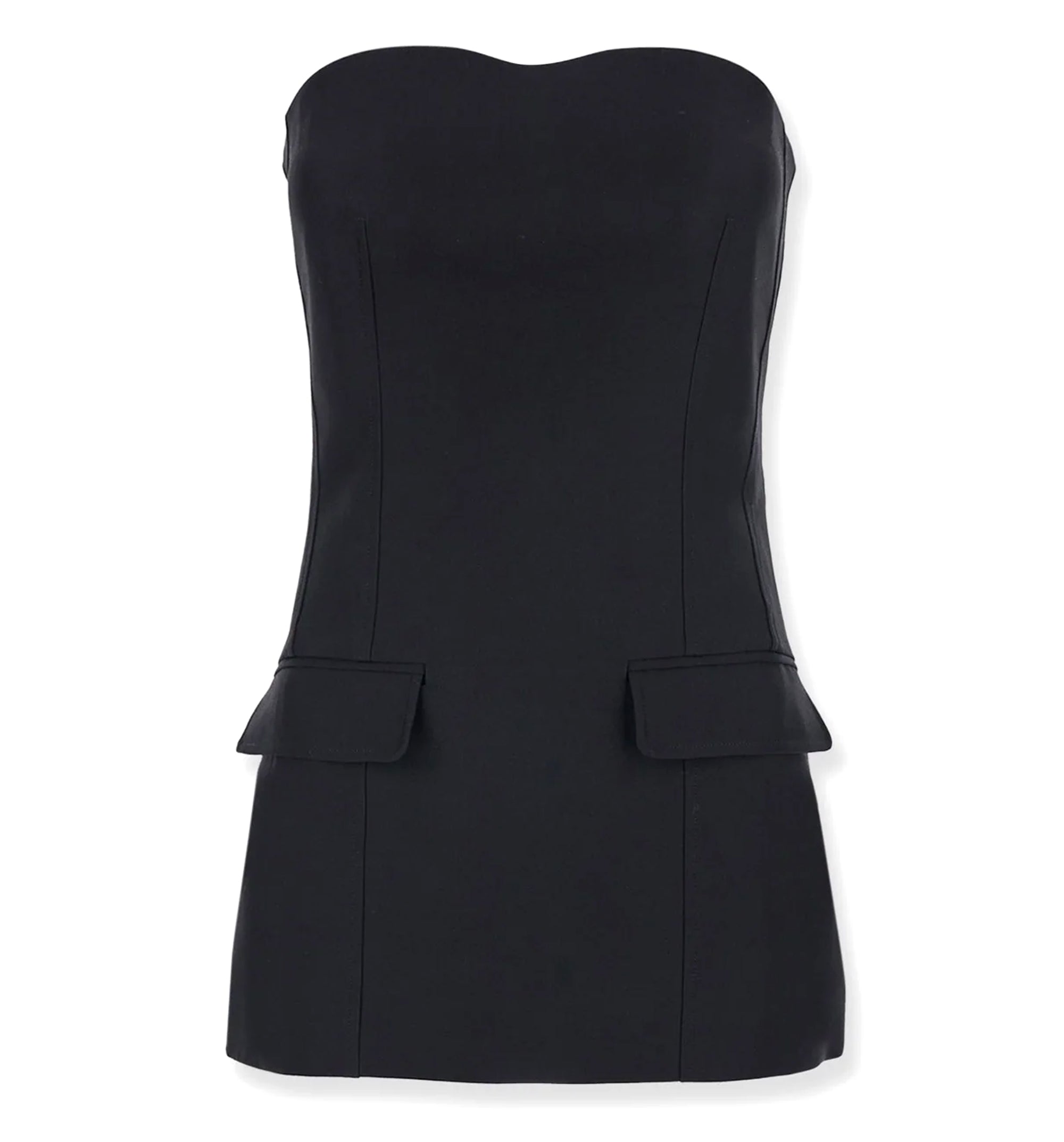 Strapless Crepe Pocket Top