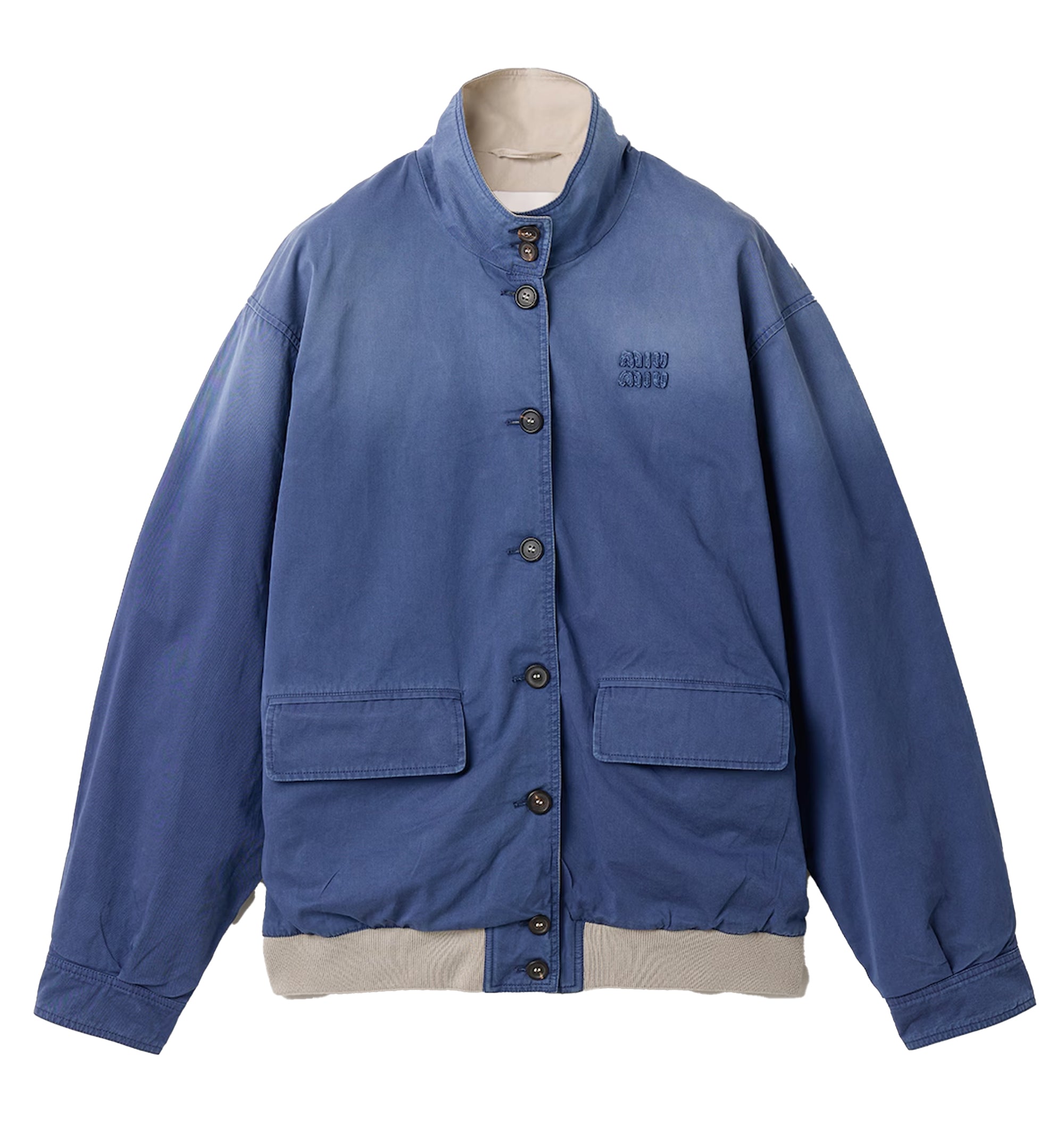 Old washed twill blouson jacket