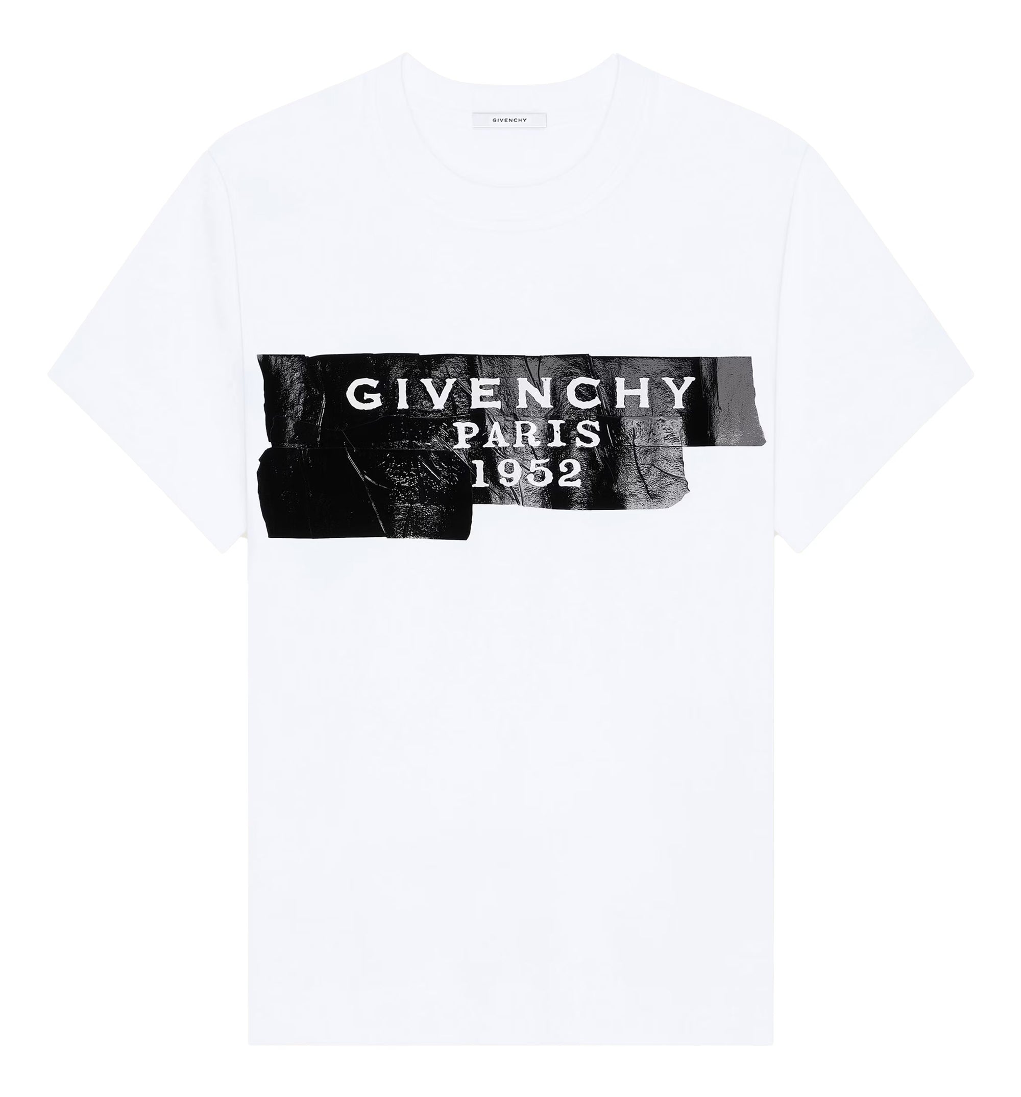 Cotton T-Shirt with Givenchy Tape - White