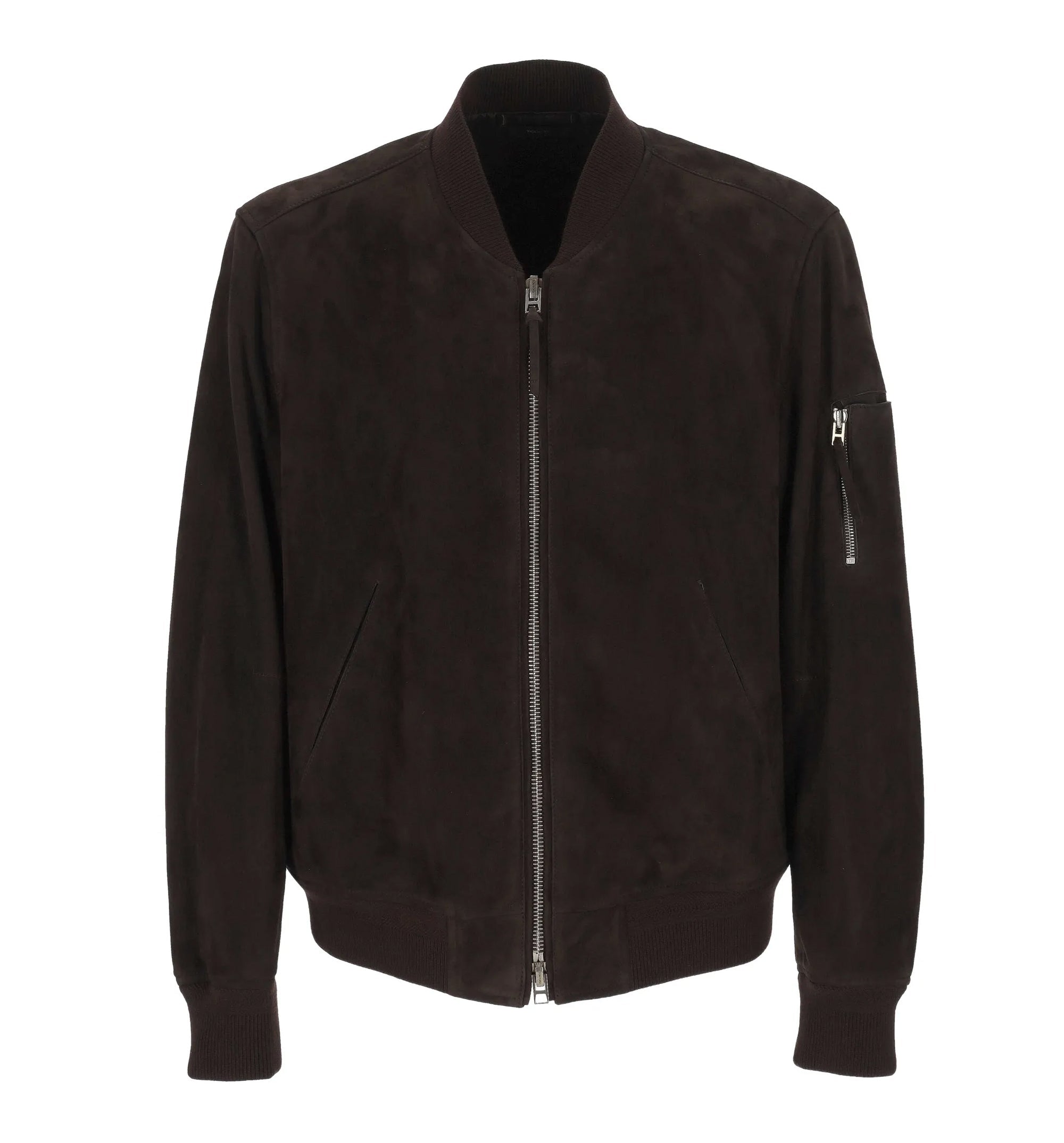 Suede Leather Bomber Jacket