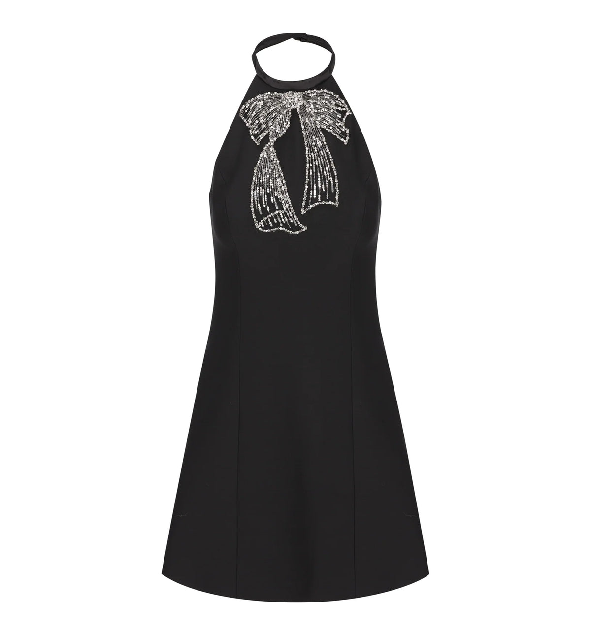 Bow Embellished Halterneck Dress
