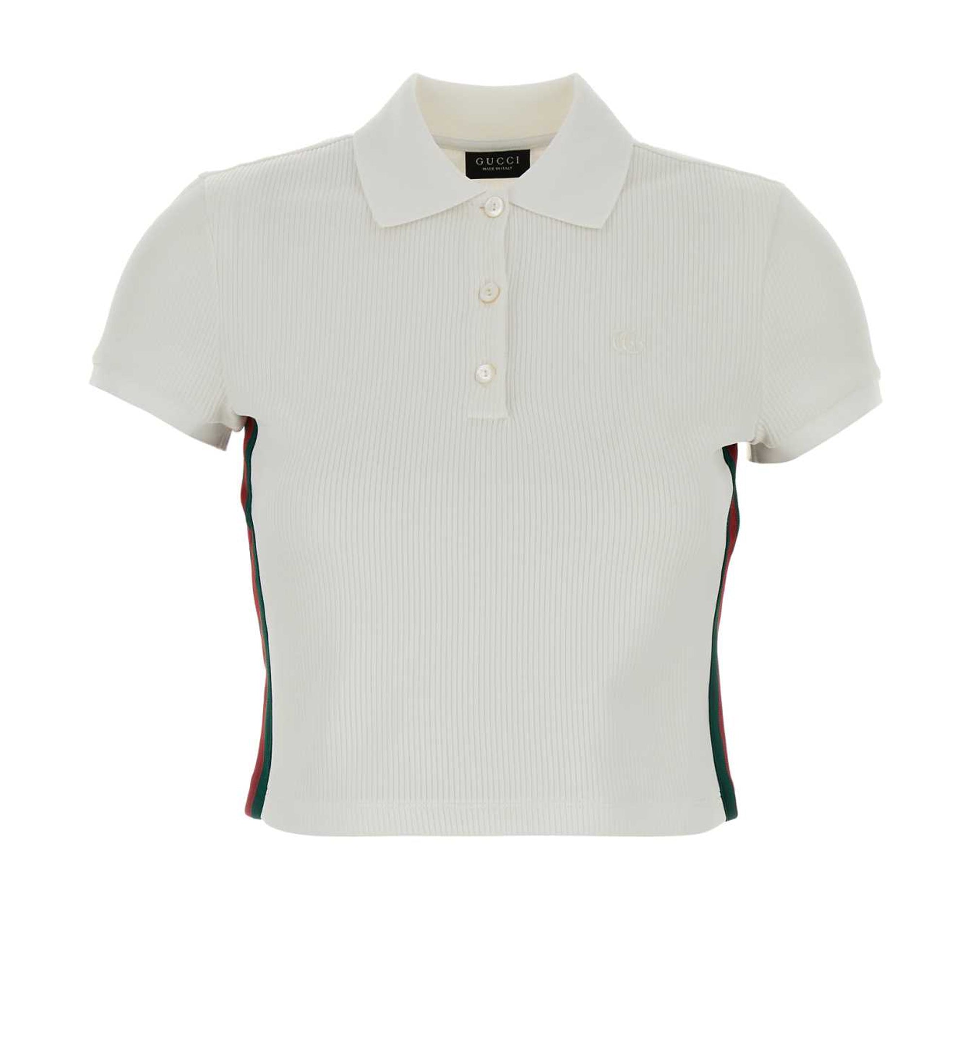 Rib cotton jersey polo shirt with Web