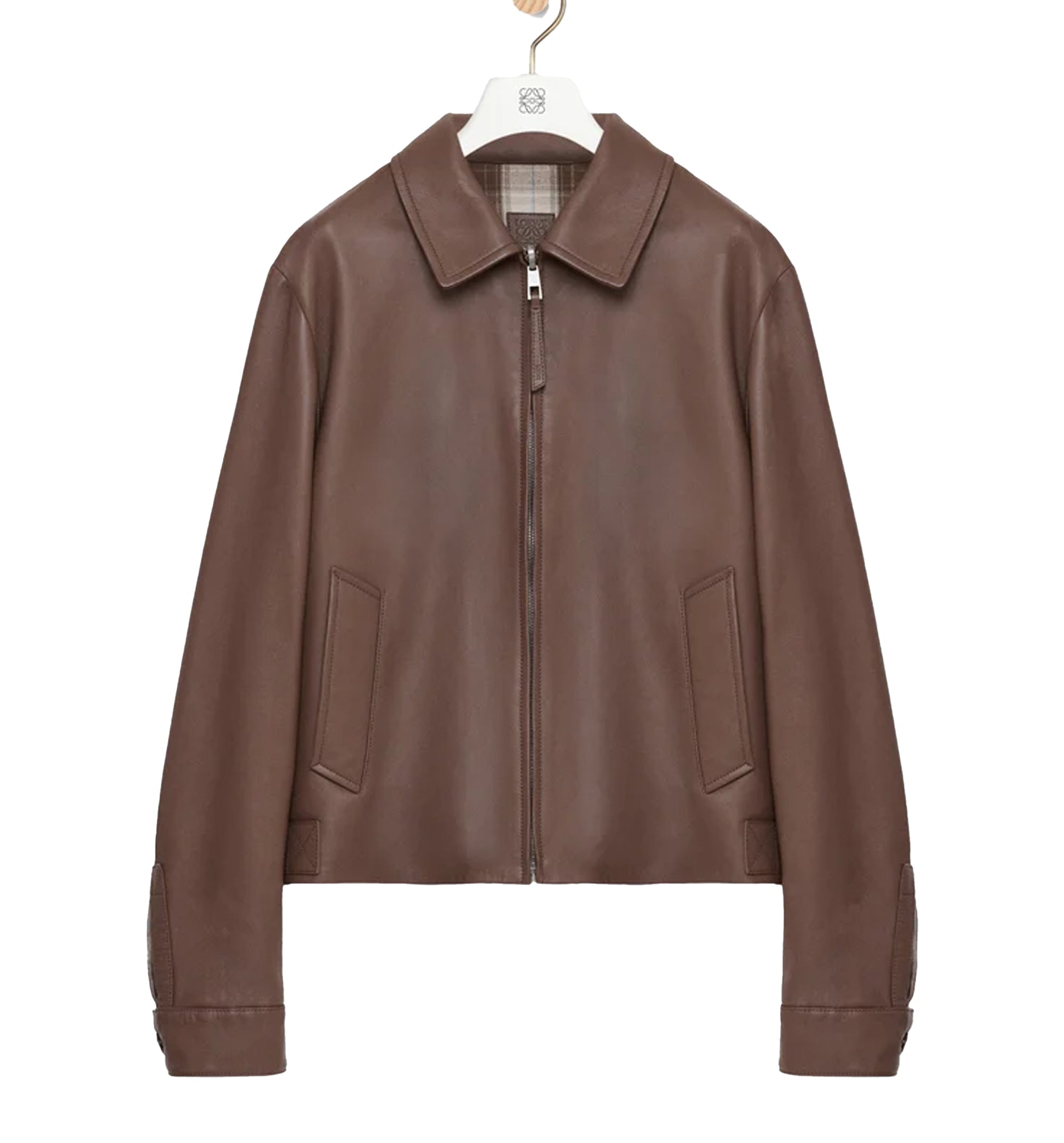 Zip-up Jacket in Nappa Lambskin
