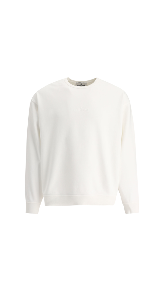 "Micrographic" Sweatshirt - White