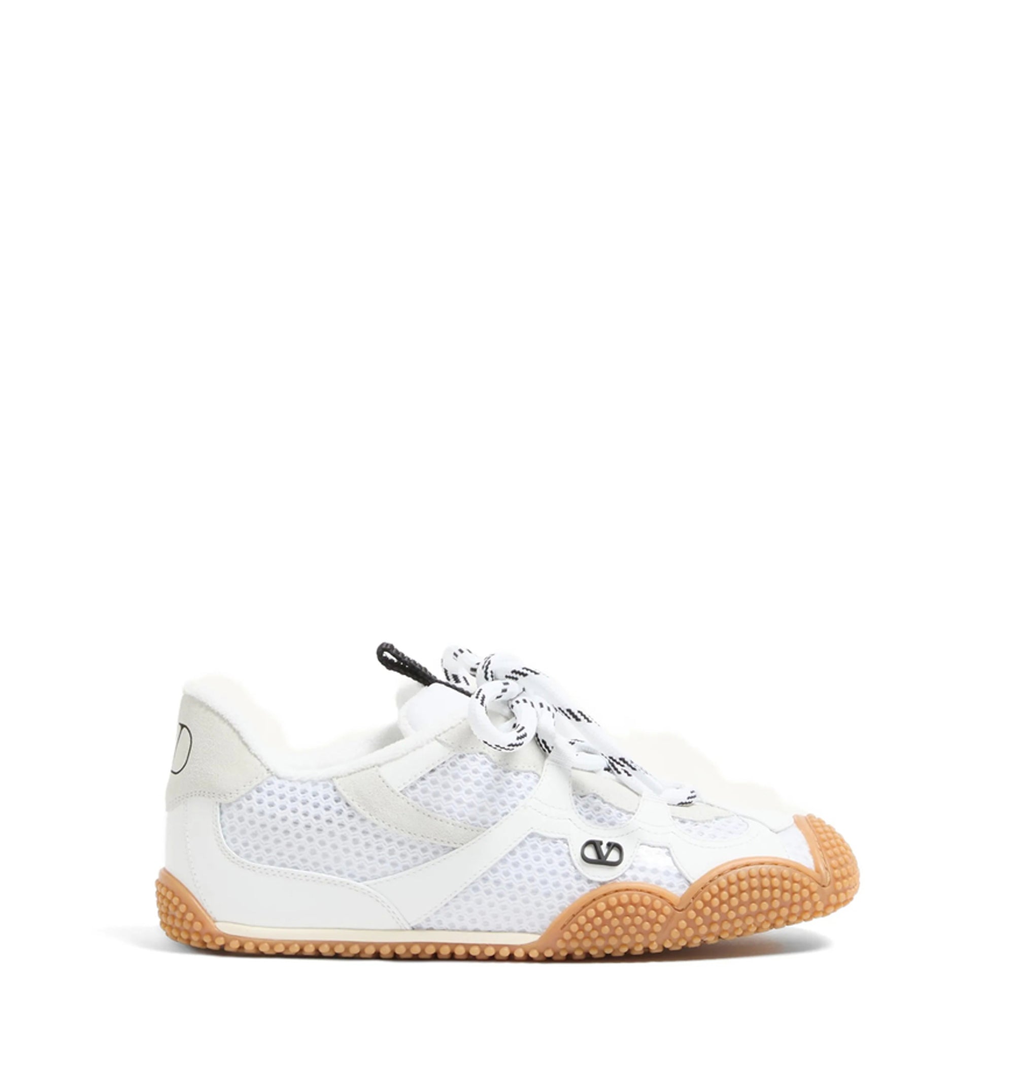 Amphibia Sneaker In Rubberised Calfskin And Split Leather