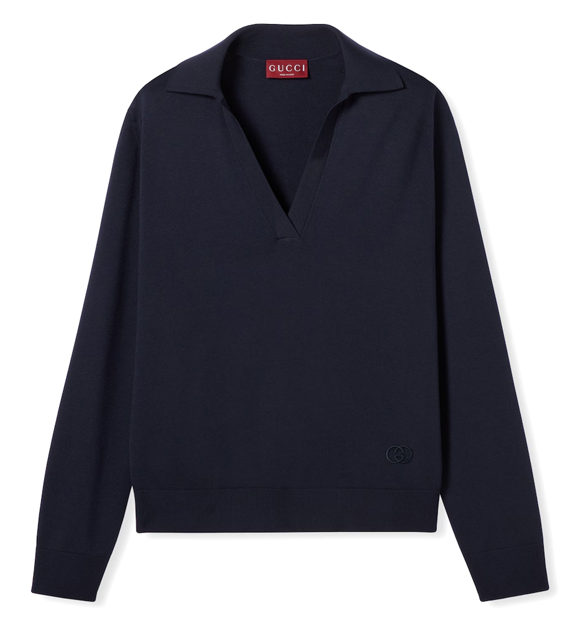 Extra Fine Wool Polo Top