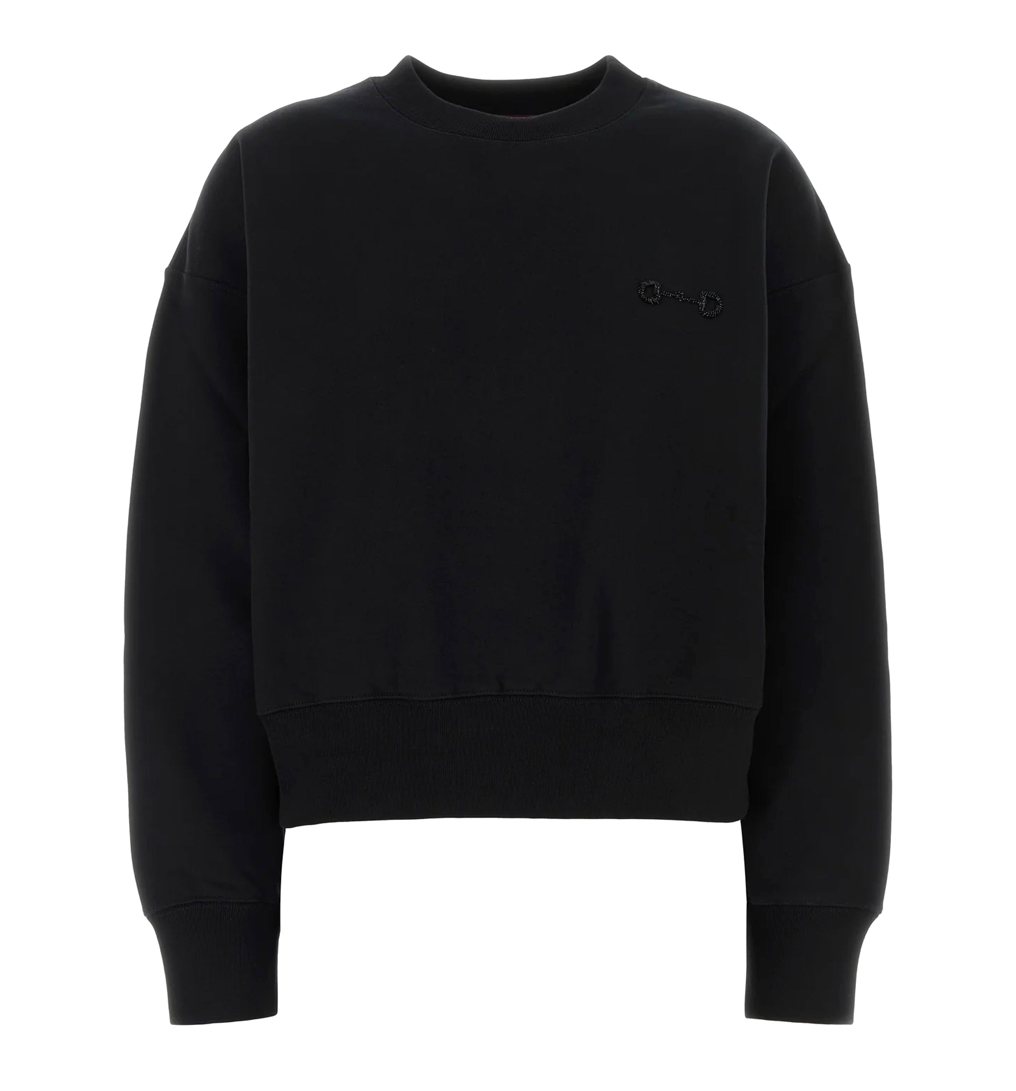 Cotton Jersey Sweatshirt With Embroidery