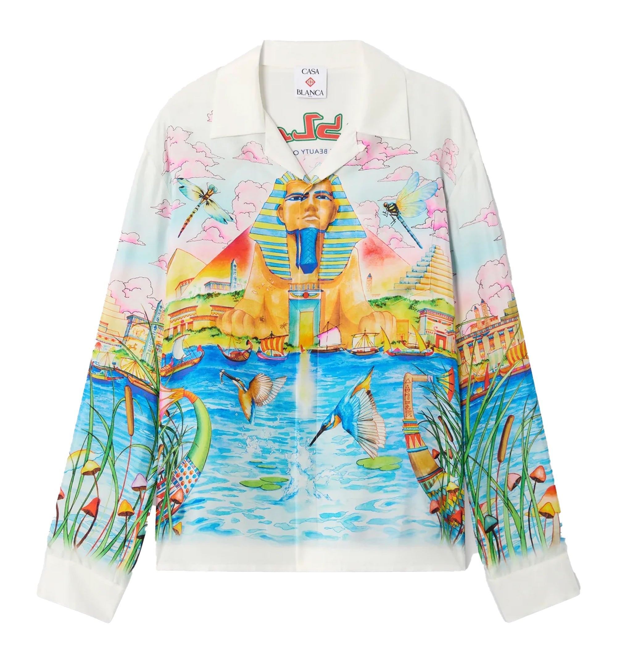 Multicolour Egypt As It Was Long Sleeve Linen Shirt