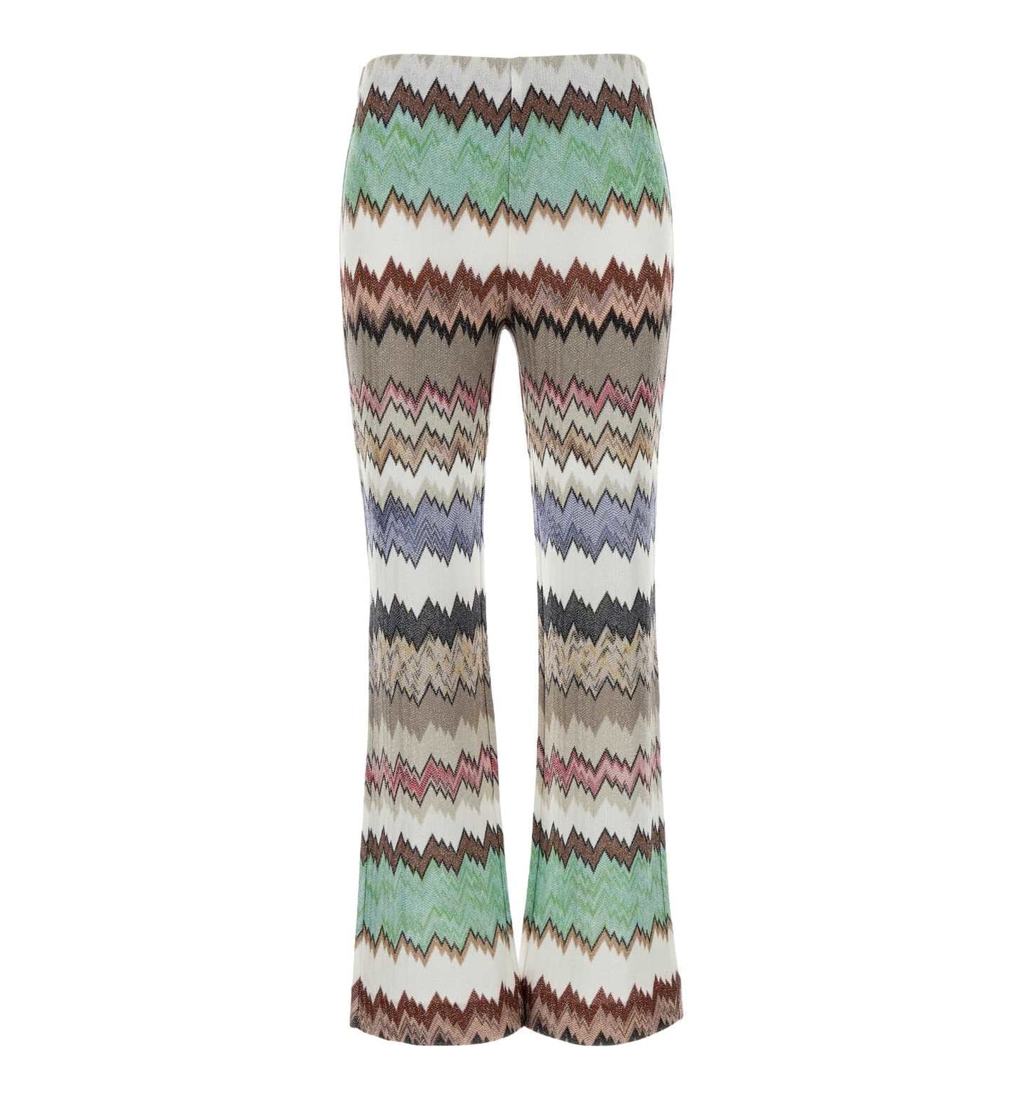 Lamé Viscose Flared Trousers