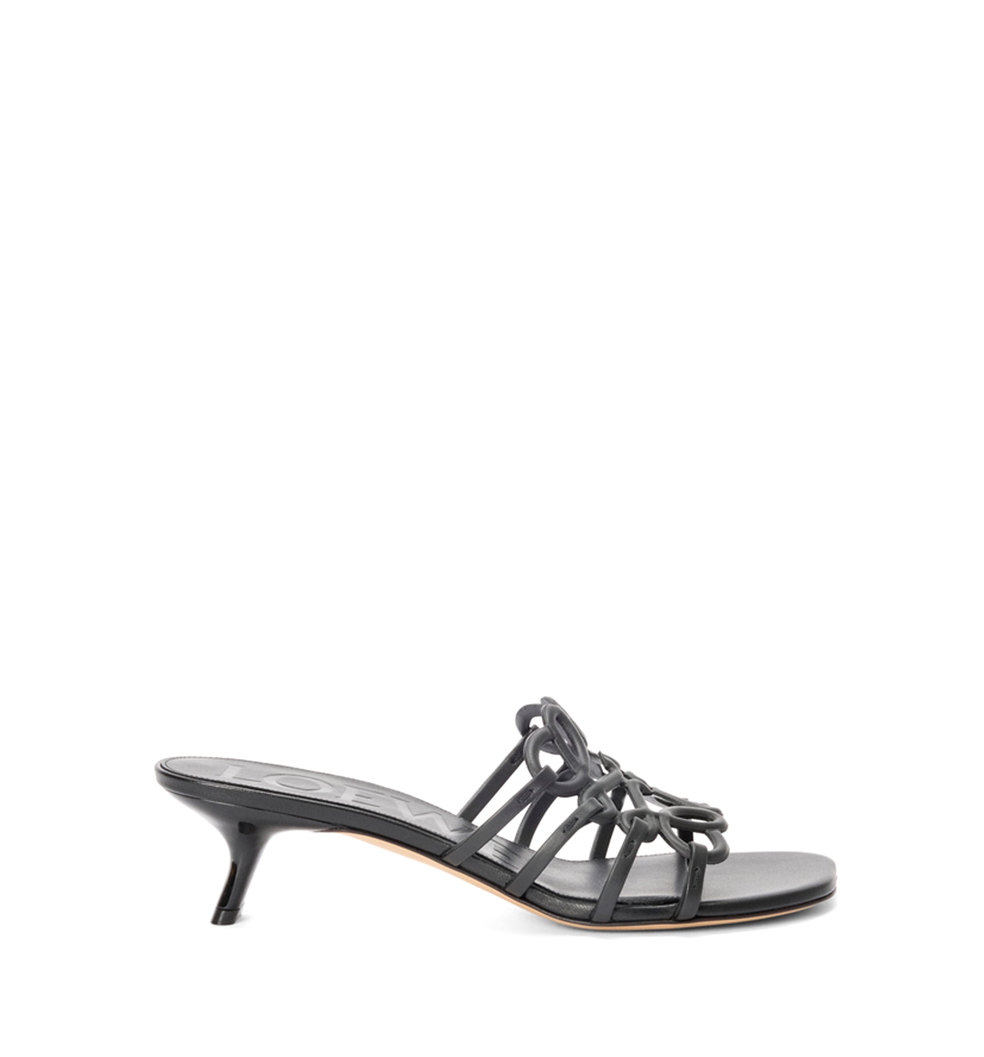 Petal Anagram Slide In Soft Calfskin