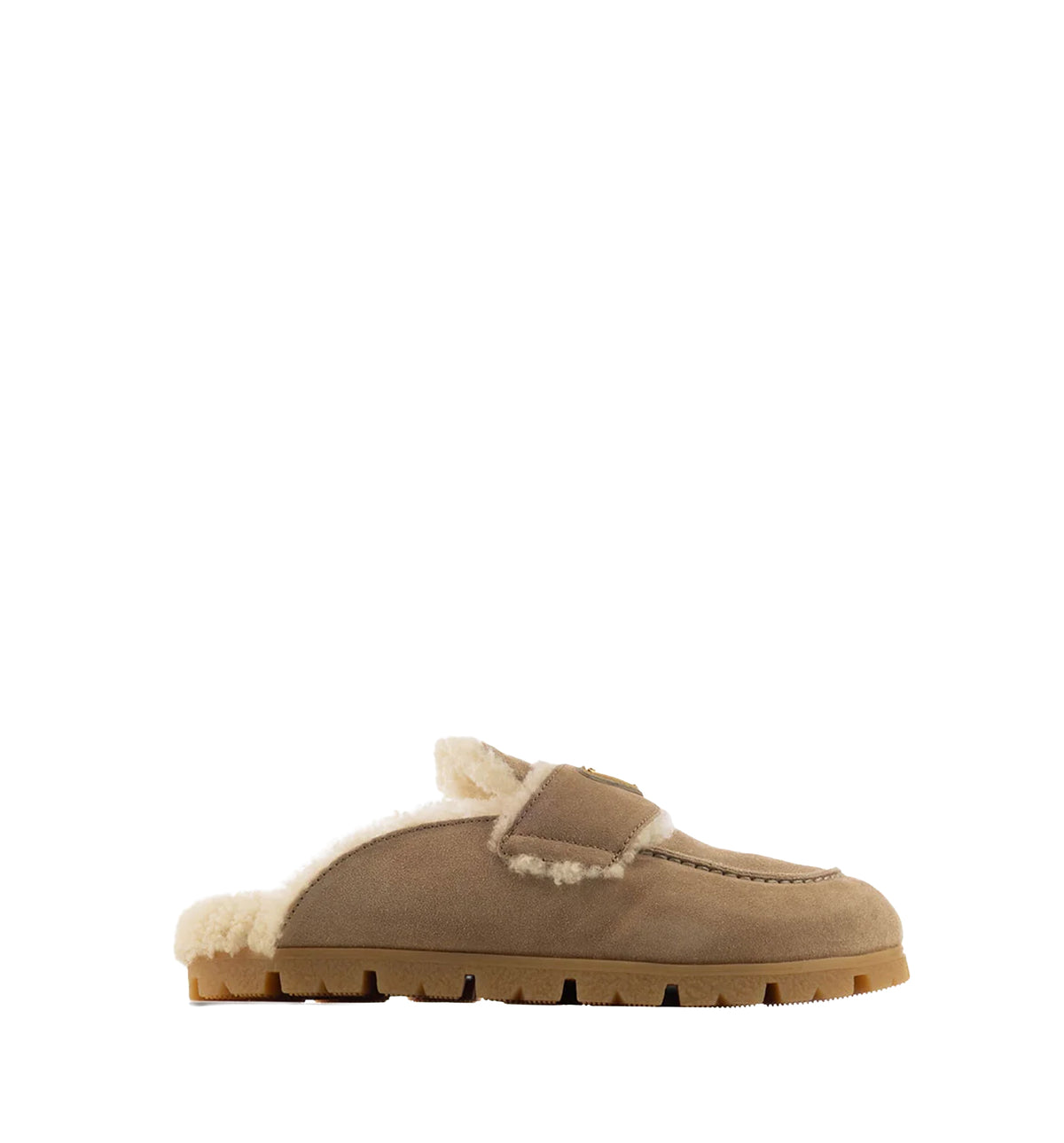 Suede and Shearling Mules
