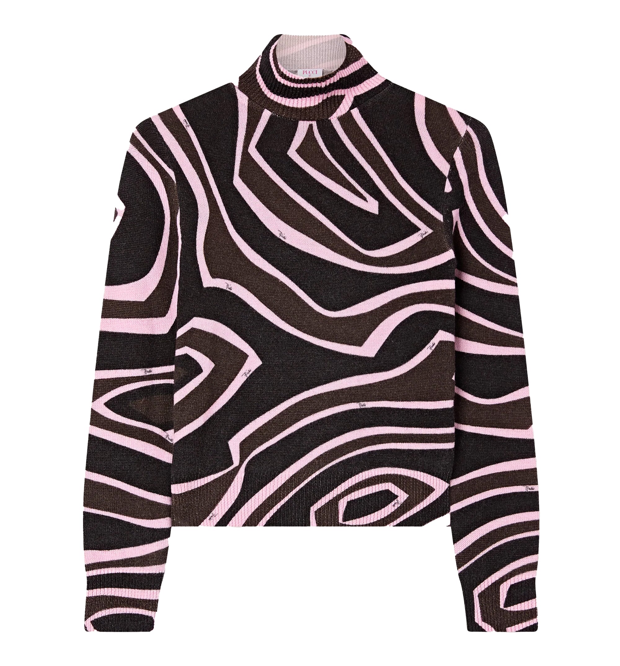 Labirinto Print High-Neck Wool Sweater
