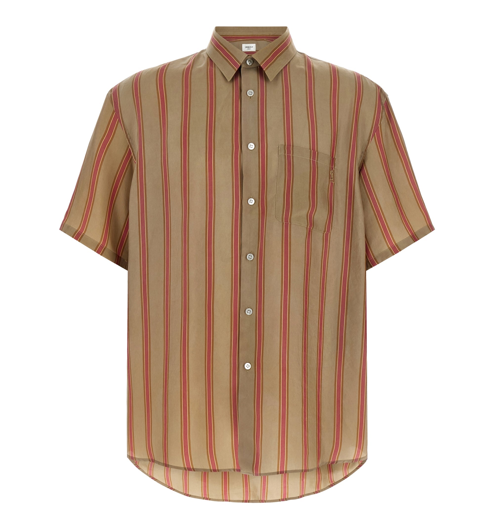 Striped Short-Sleeve Cotton Shirt